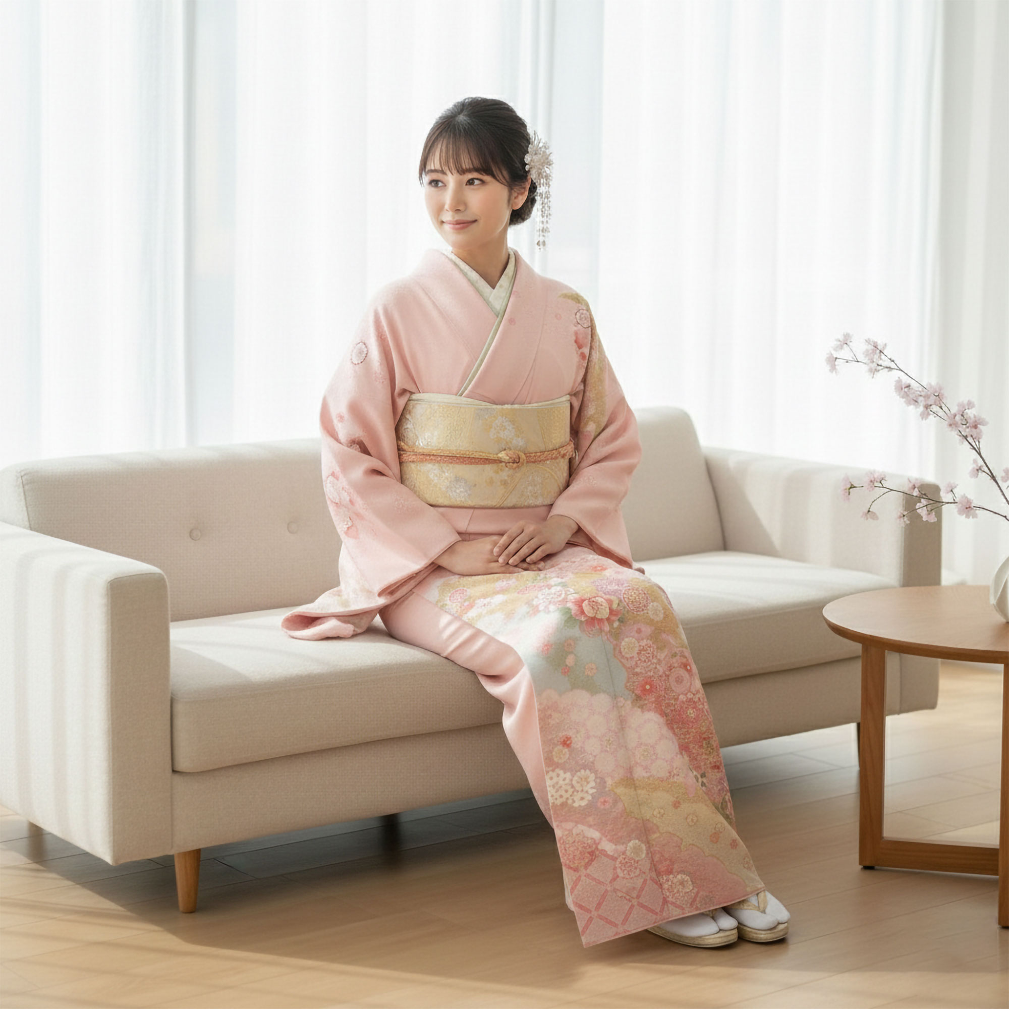 NISHIORI 訪問着 レンタル フルセット 着物 入学式 卒業式 七五三 お