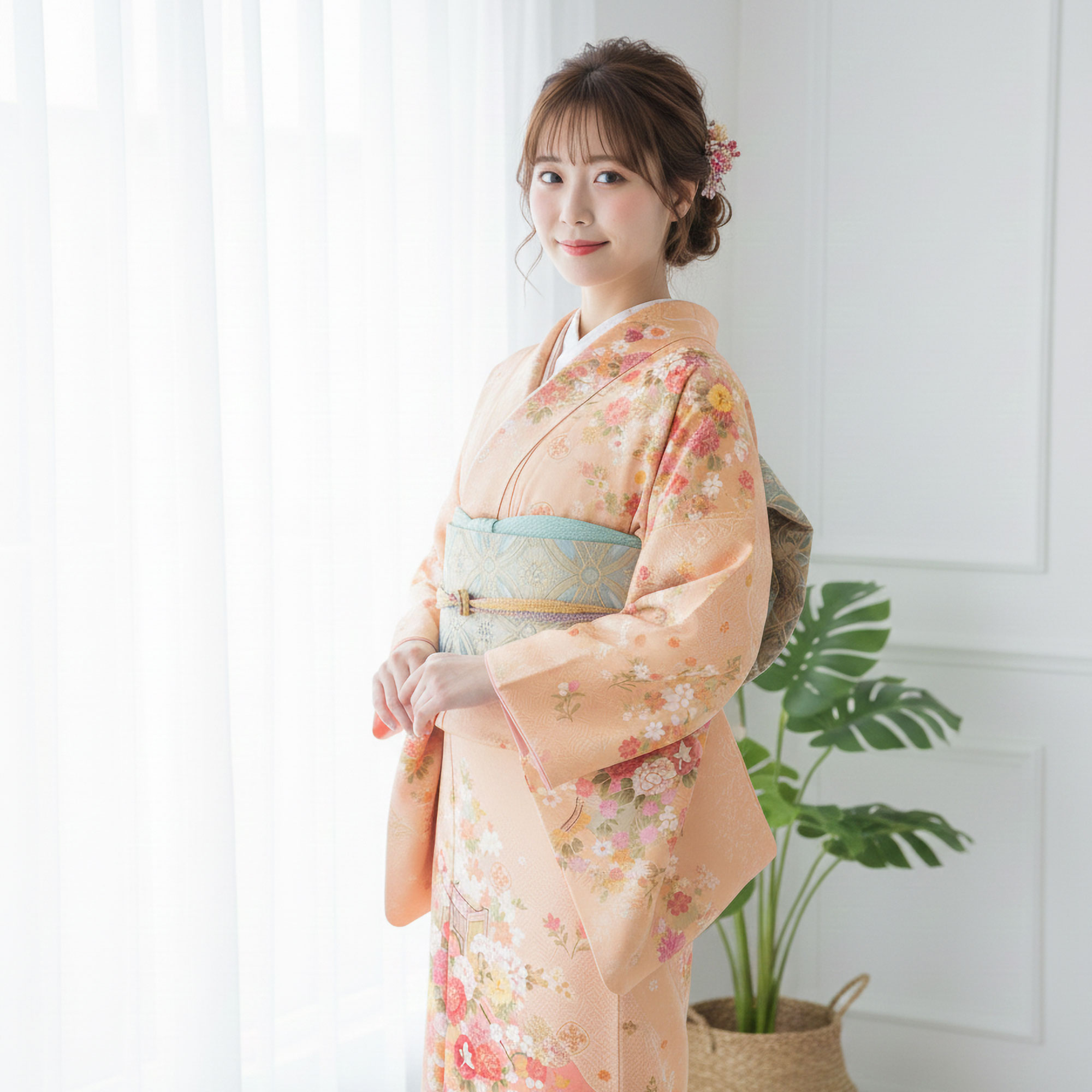NISHIORI 訪問着 レンタル フルセット 着物 入学式 卒業式 七五三 お