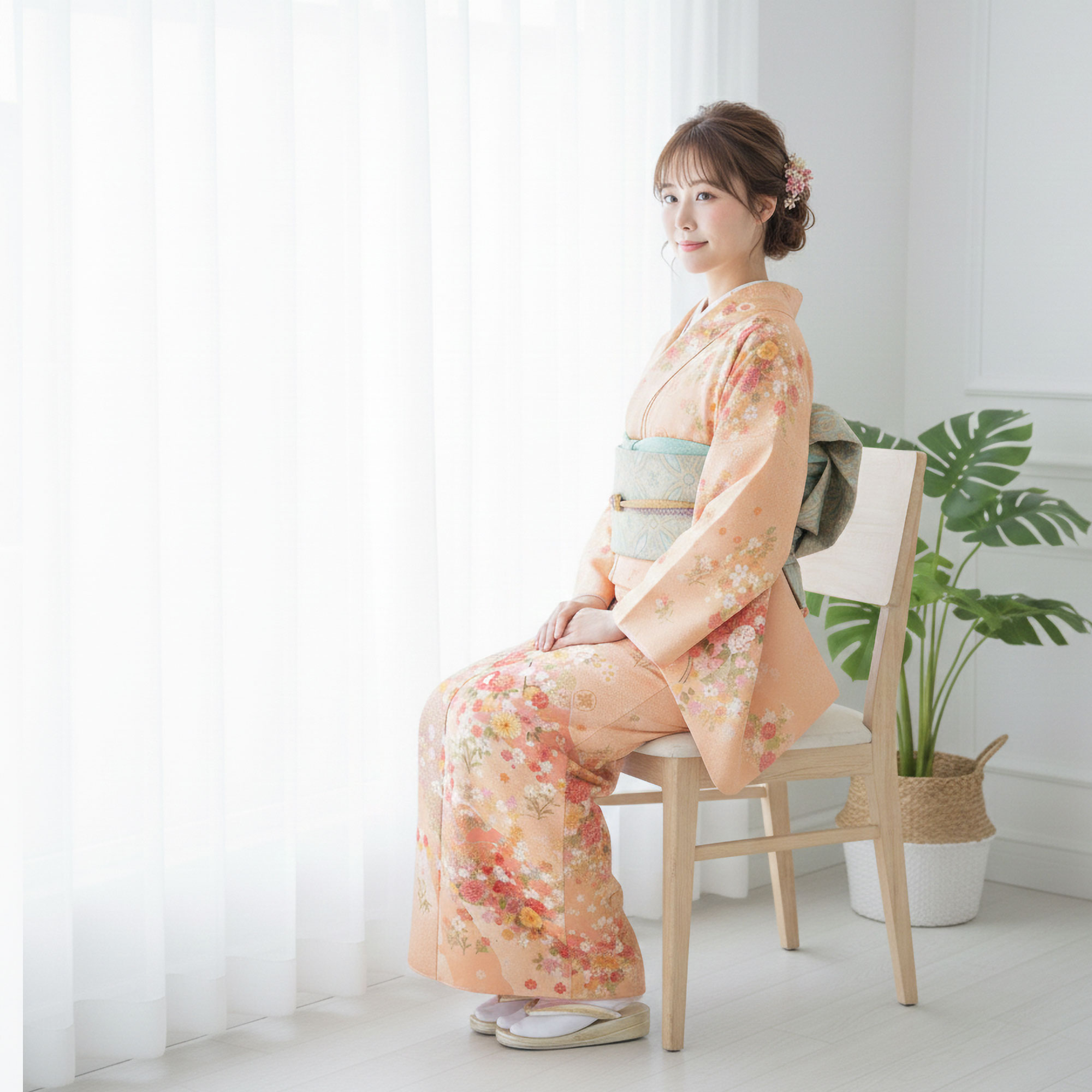 NISHIORI 訪問着 レンタル フルセット 着物 入学式 卒業式 七五三 お