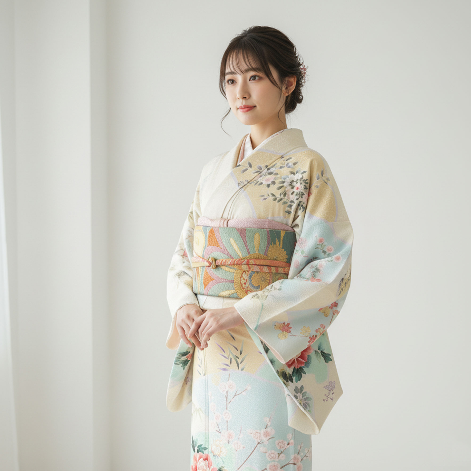 NISHIORI 訪問着 レンタル フルセット 着物 入学式 卒業式 七五三 お