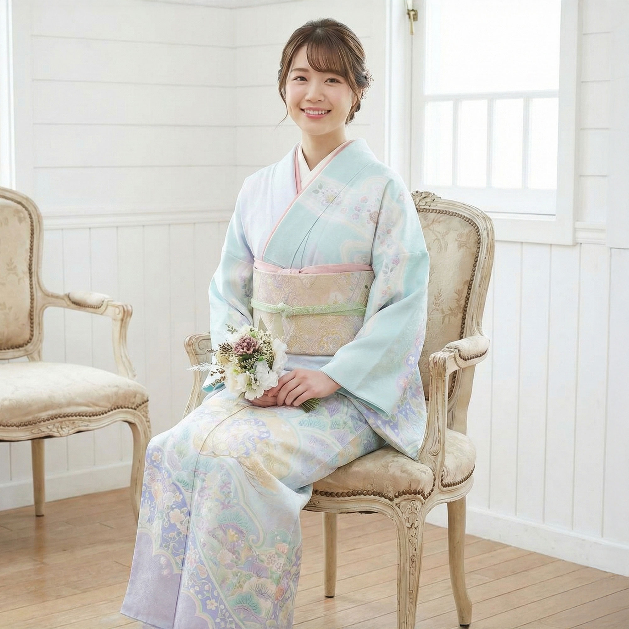 NISHIORI 訪問着 レンタル フルセット 着物 入学式 卒業式 七五三 お