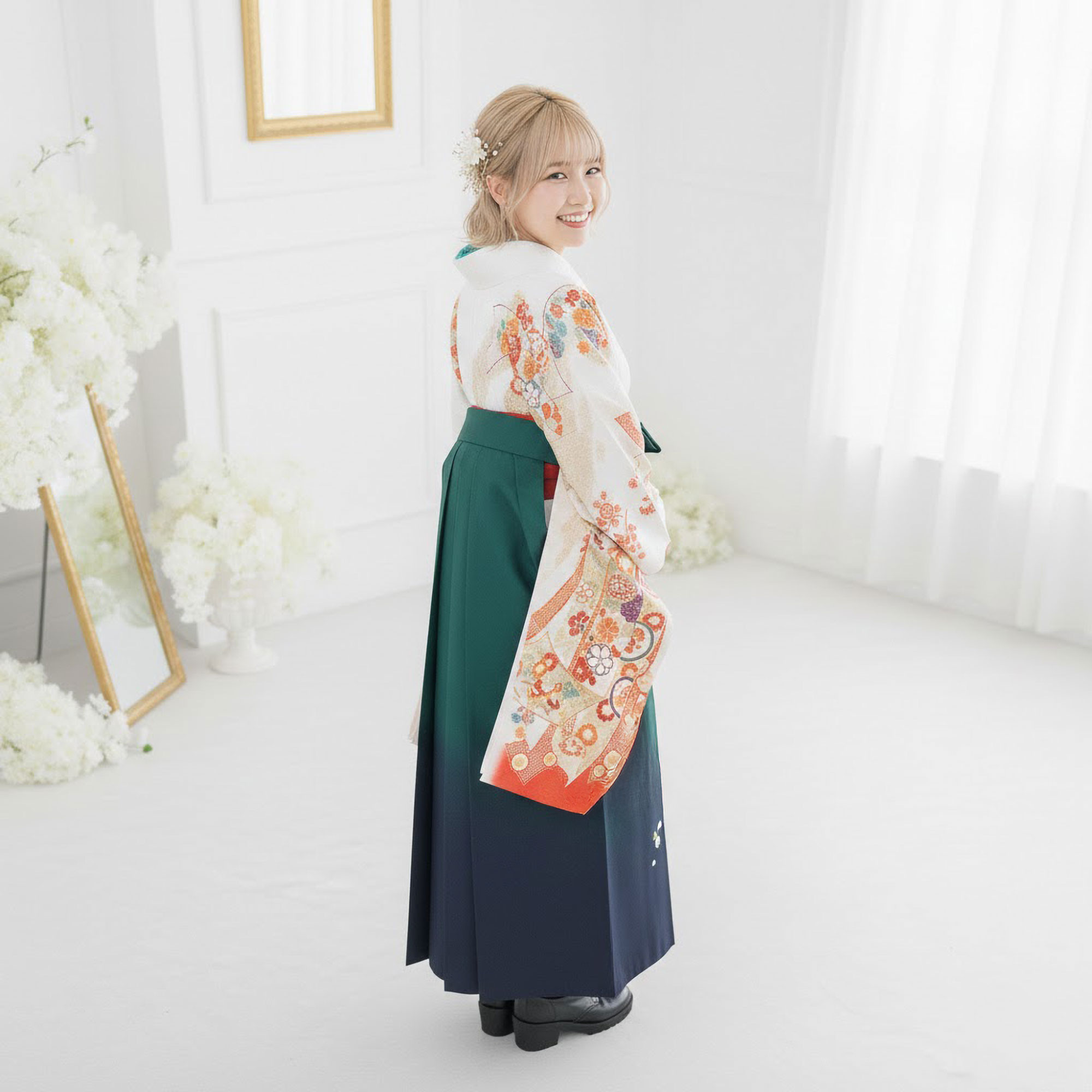 二尺袖 ブランド着物 袴 レンタル商品 ana...の詳細画像4