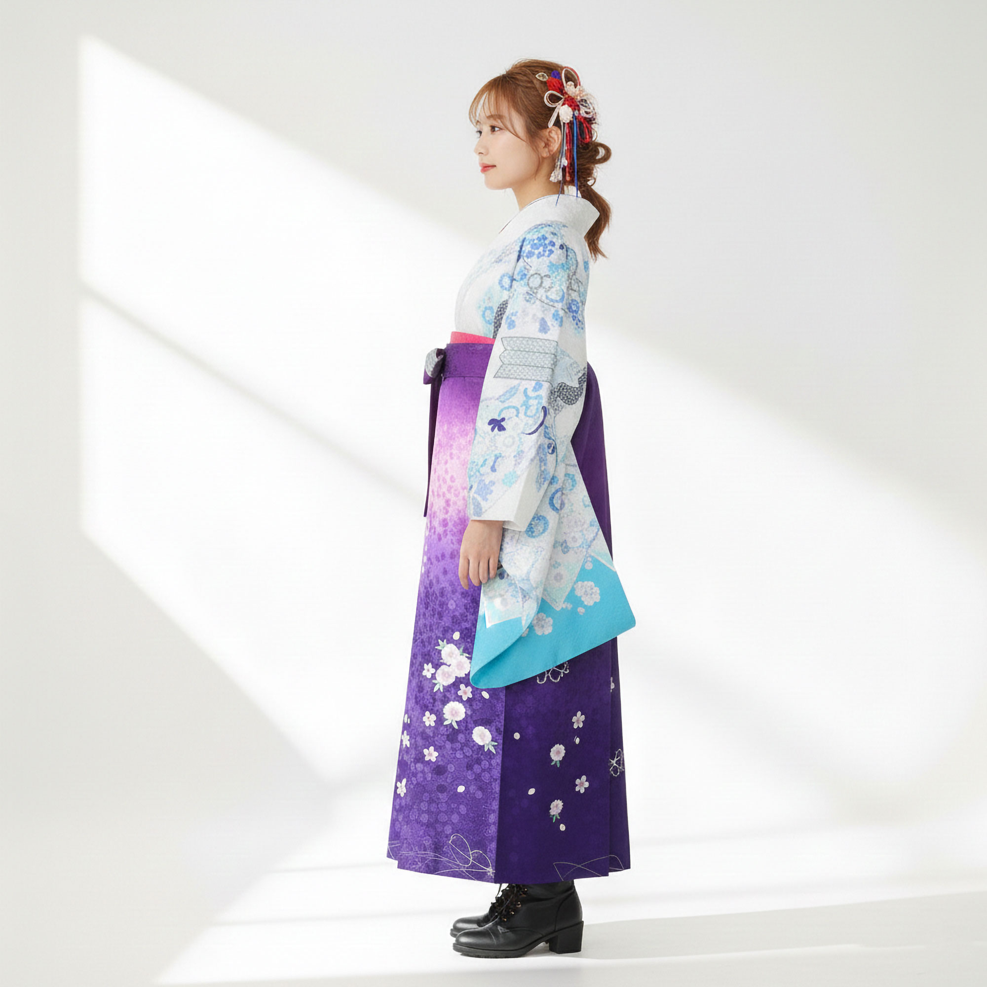 二尺袖 ブランド着物 袴 レンタル商品 ana...の詳細画像4