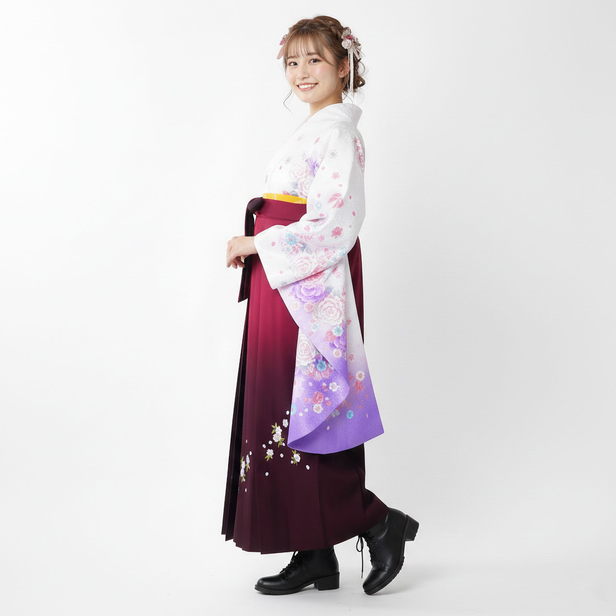 二尺袖 ブランド着物 袴 レンタル商品 ana...の詳細画像3