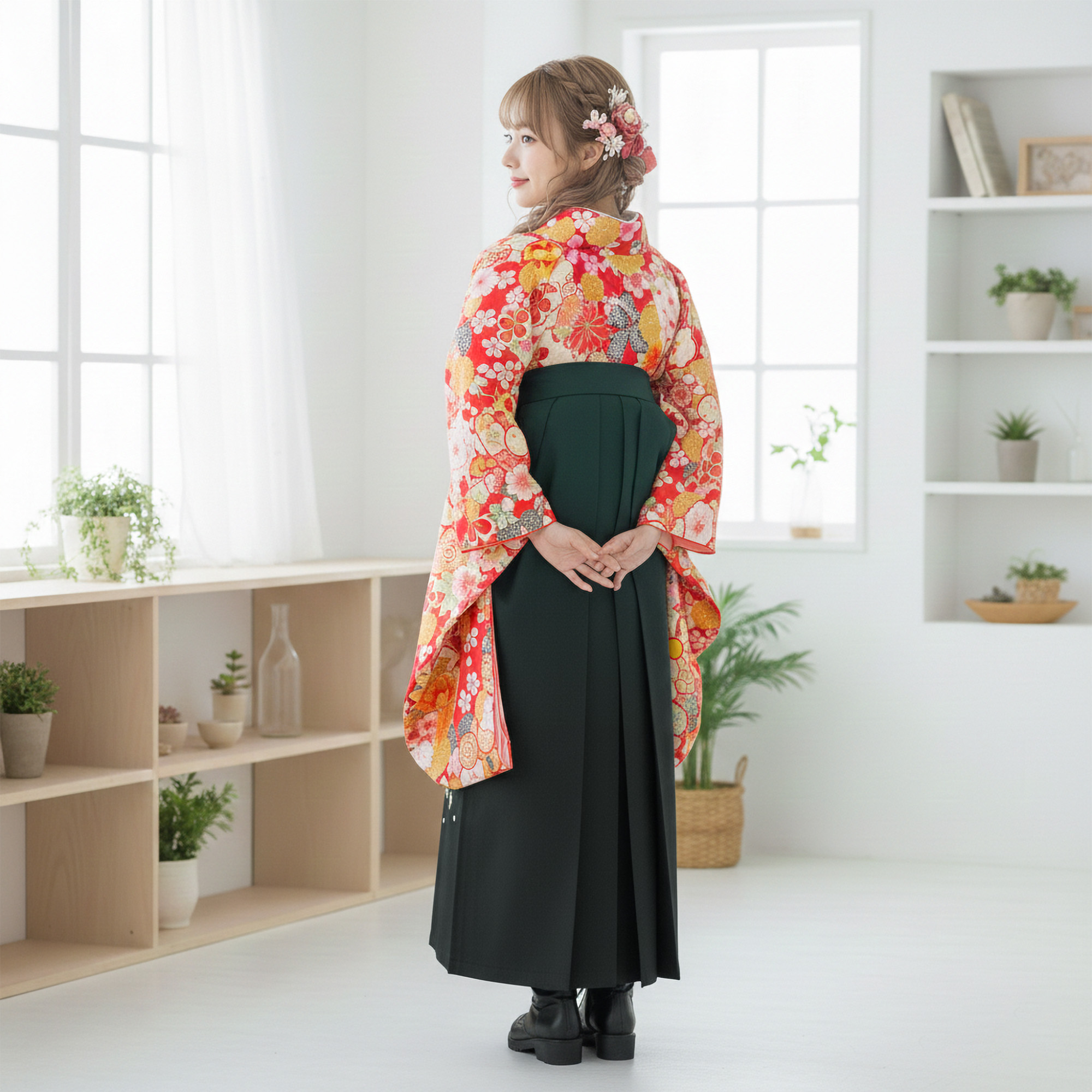 NISHIORI 二尺袖 着物 袴 レンタル商品 貸衣装 貸衣装 Sサイズ M