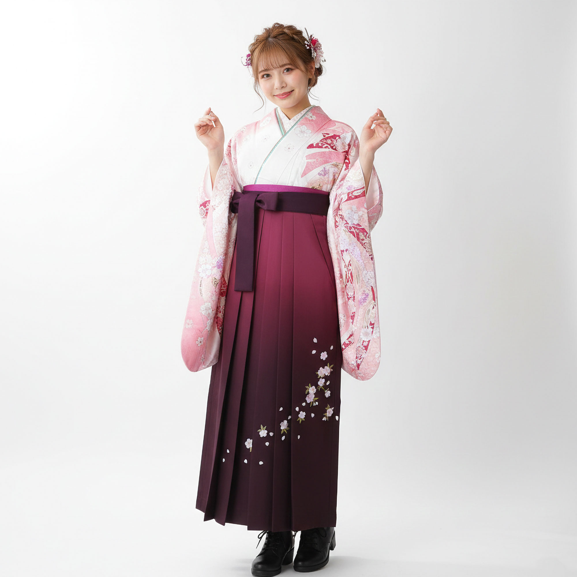 二尺袖 着物 袴 レンタル商品 貸衣装 ana...の詳細画像3