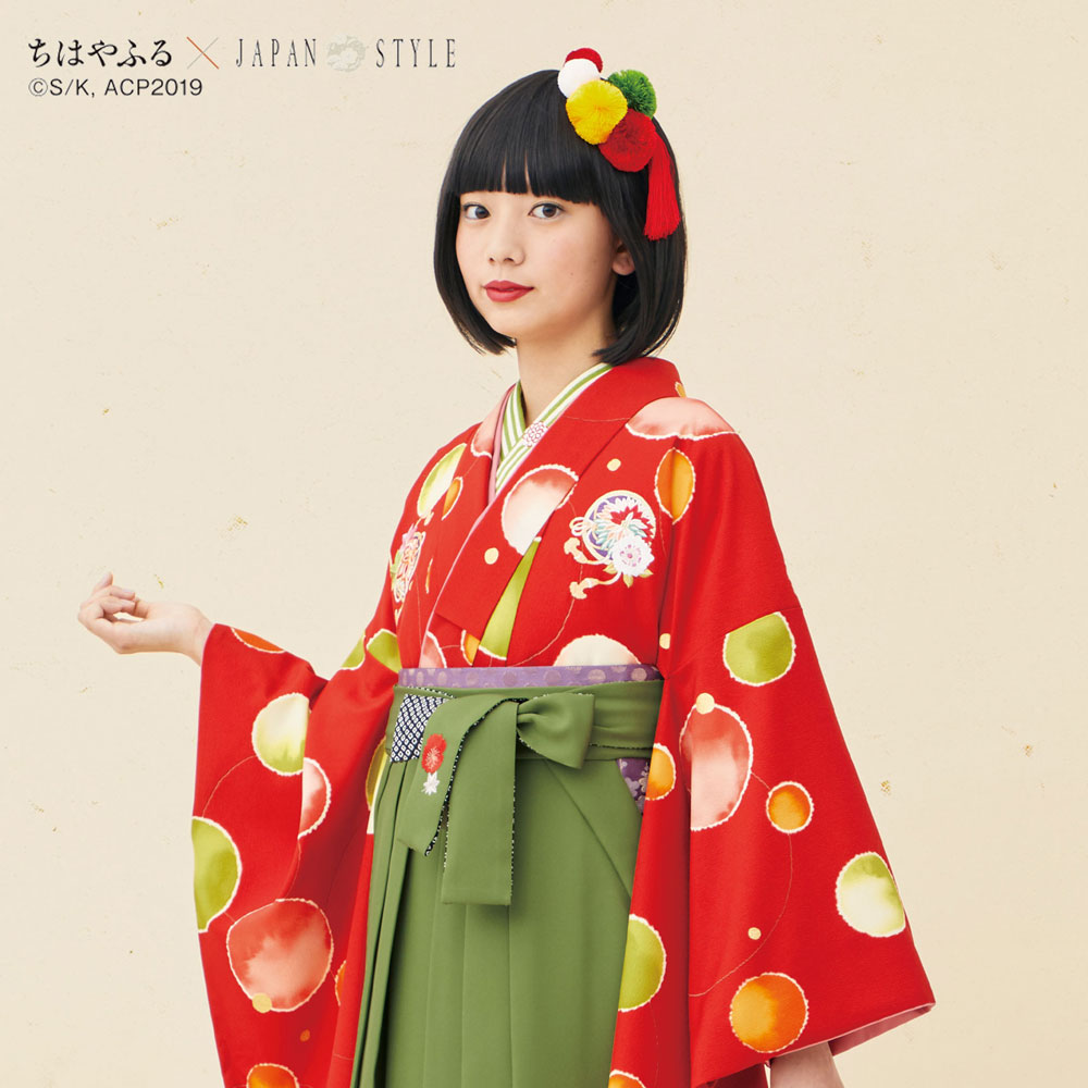 NISHIORI ちはやふる×JAPAN STYLE ブランド レンタル商品 二尺袖 着物