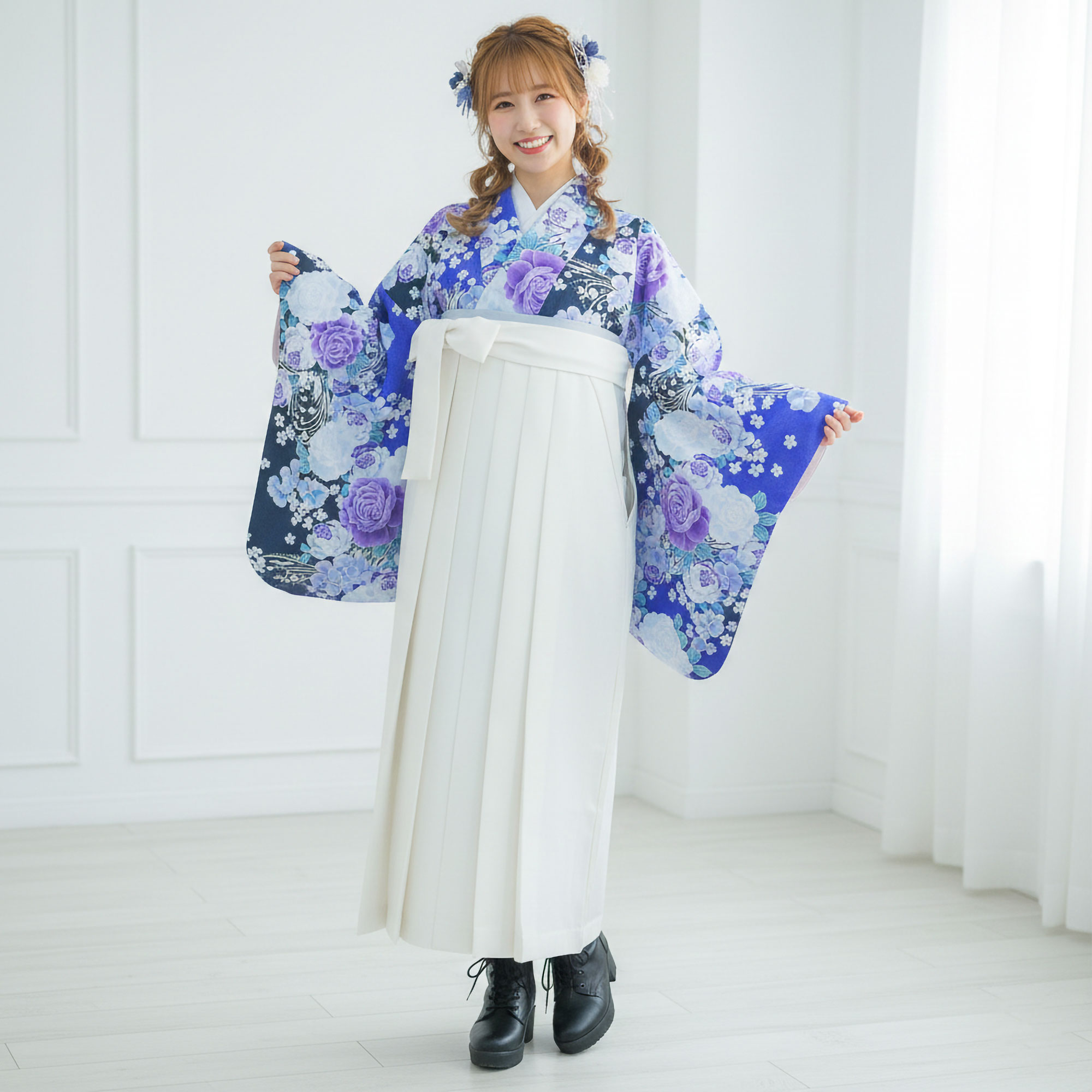 NISHIORI 二尺袖 着物 袴 フルセット レンタル商品 【貸衣装 卒業式