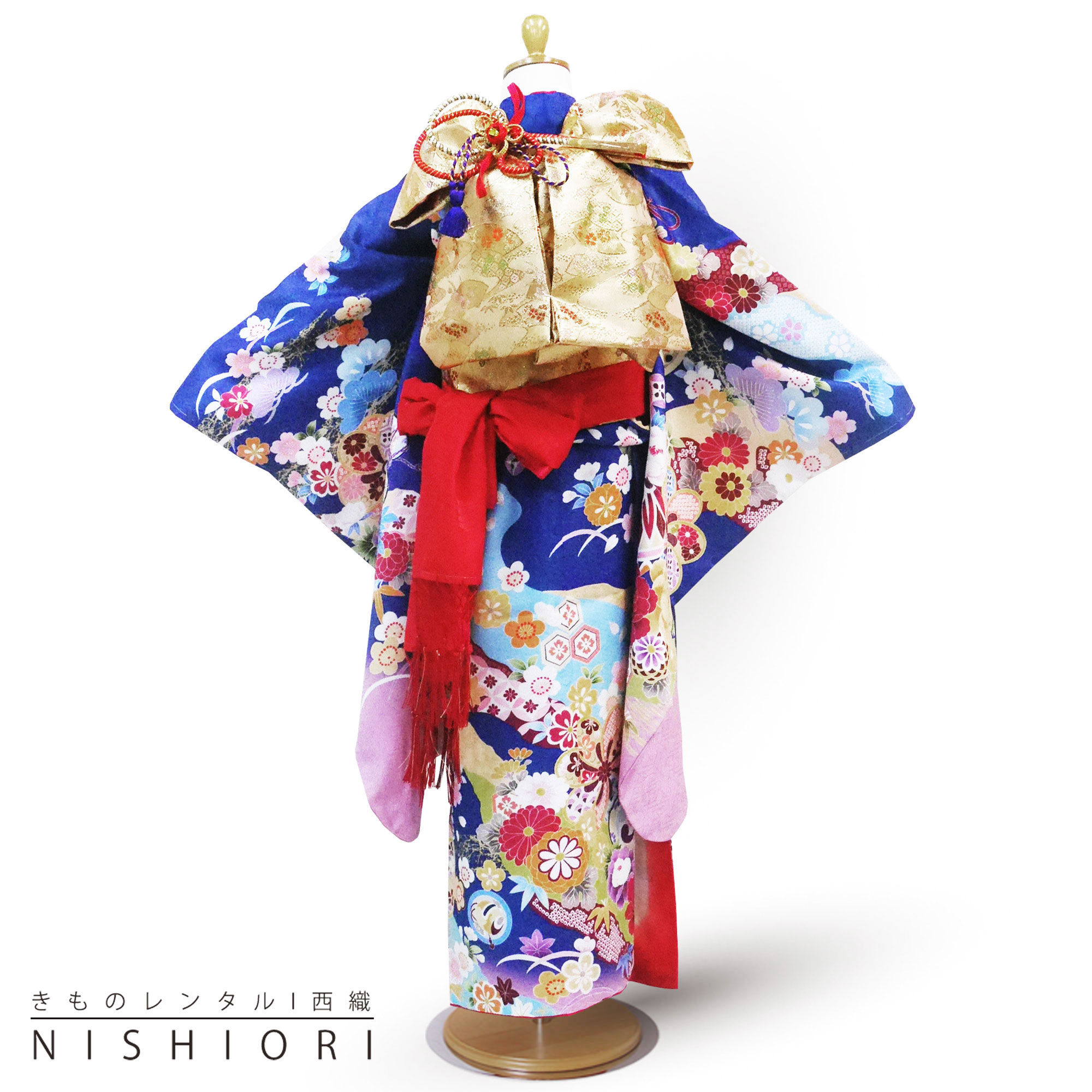 NISHIORI 七五三 レンタル商品 四つ身 着物 フルセット【7歳 貸衣装 七