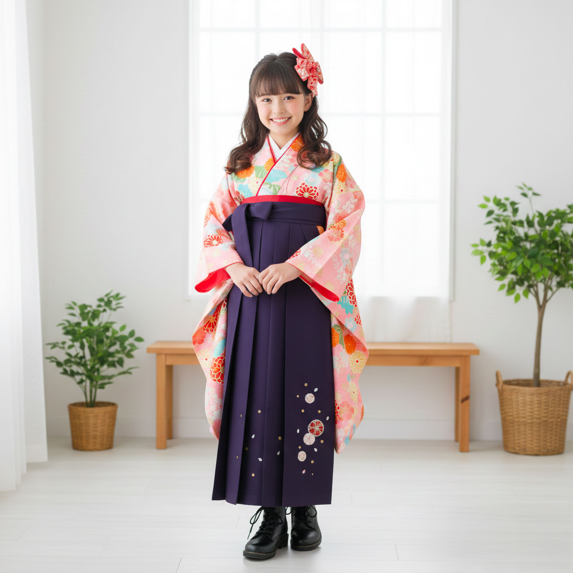 NISHIORI 小町kids ジュニア キッズ 着物 袴 レンタル商品 往復送料