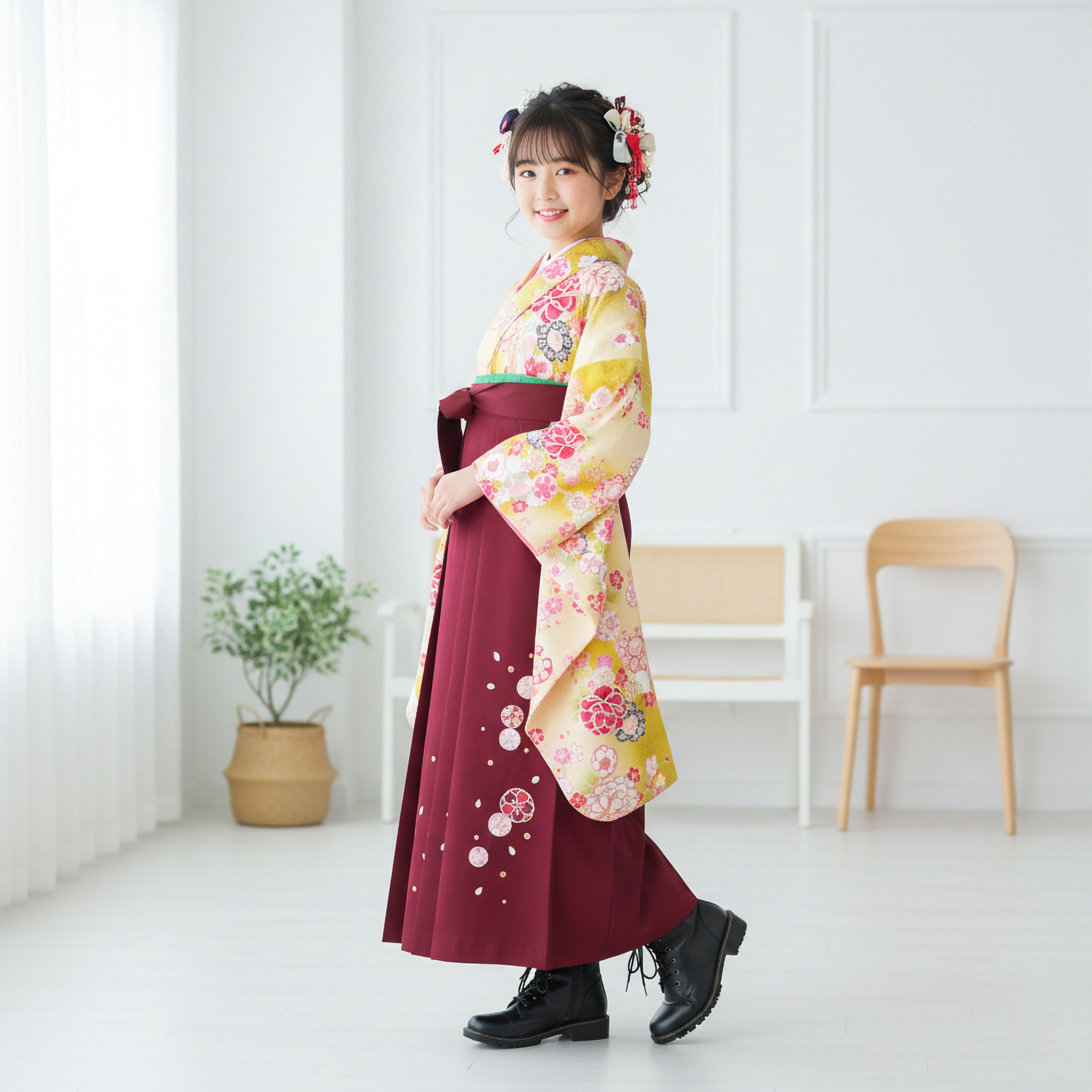 ジュニア キッズ 着物 袴 レンタル商品 往復...の詳細画像3