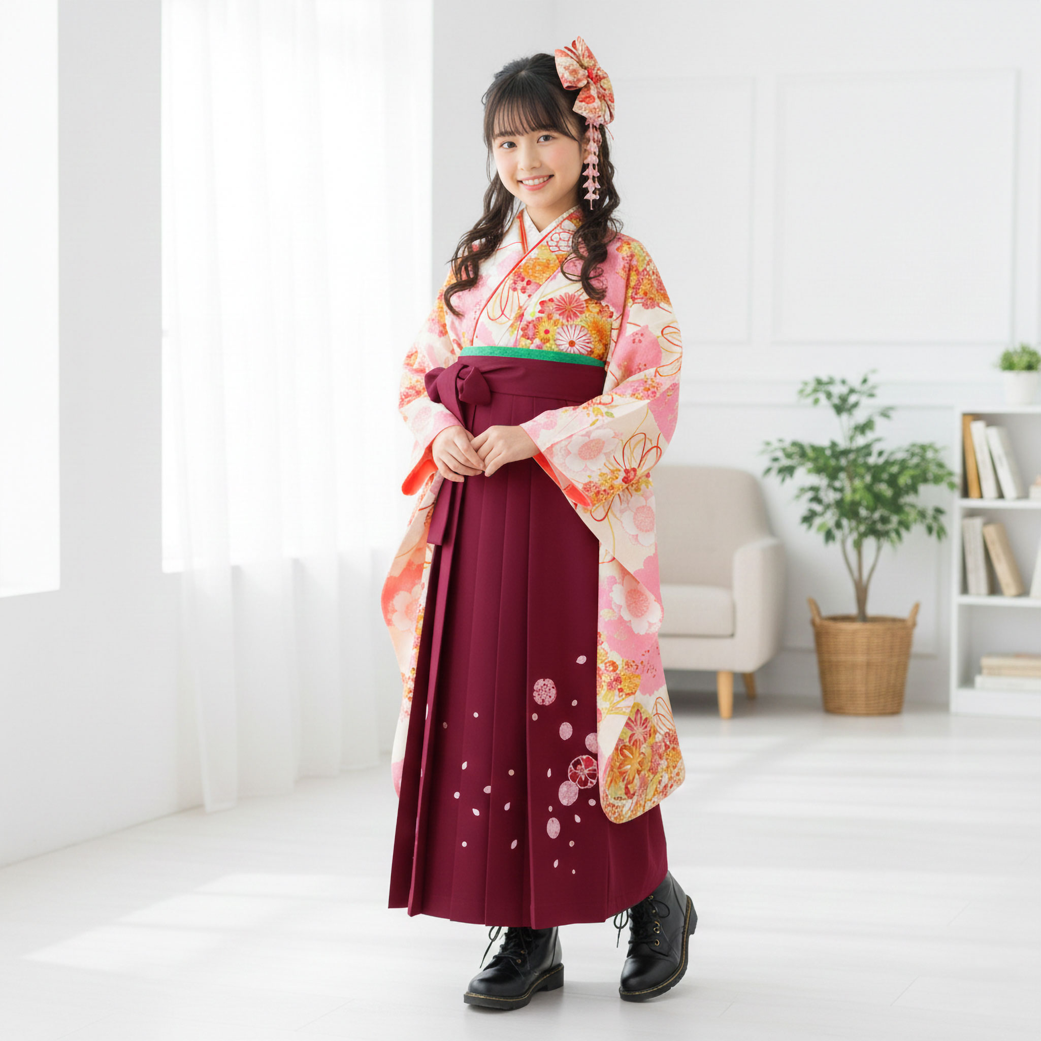 NISHIORI 小町kids ジュニア キッズ 着物 袴 レンタル商品 往復送料