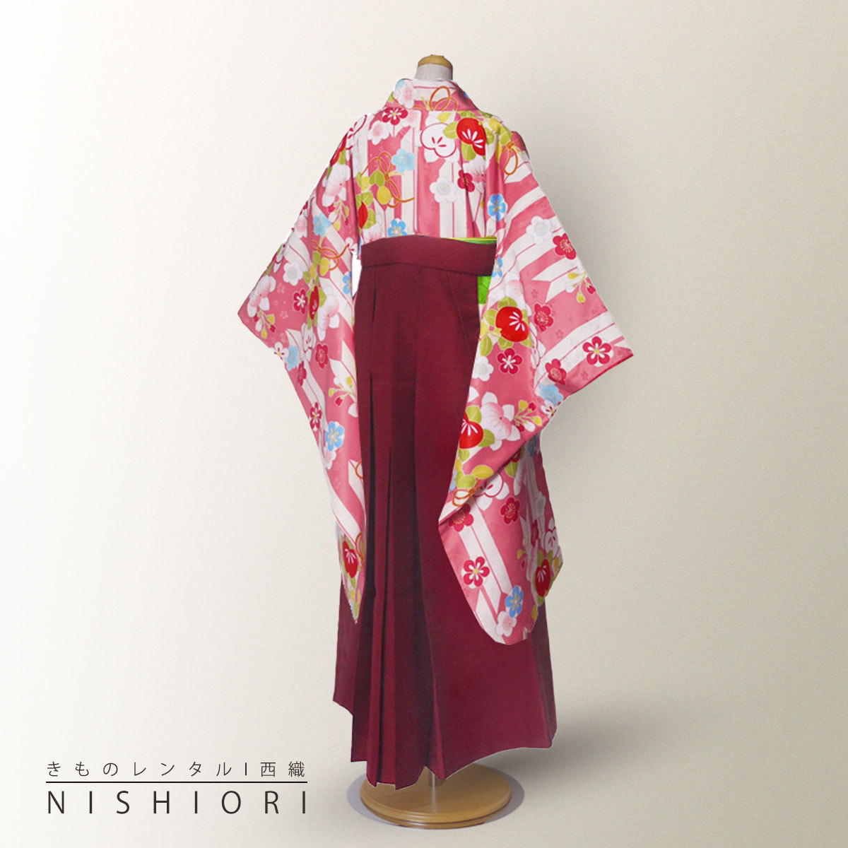 小町kids ジュニア キッズ 着物 袴 レンタル 往復十三参り 貸衣装 卒業式 ピンク 紫 パープル 小学生 ブーツ選択可 NISHIORI 小町kids ジュニア キッズ 着物 袴 レンタル商品 往復送料