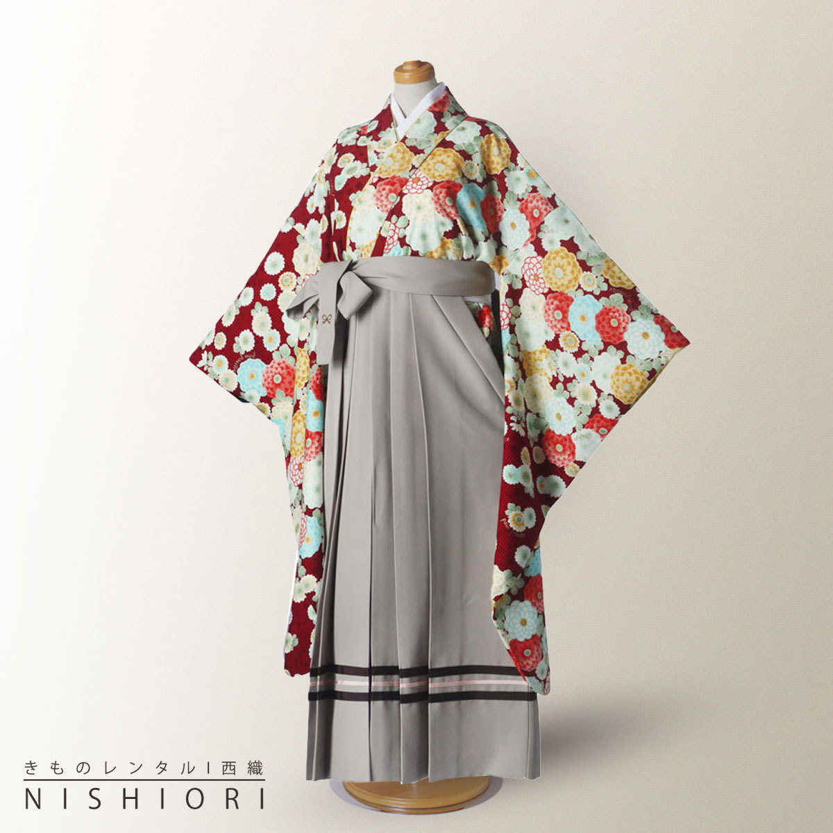 NISHIORI 【レンタル】ジュニア 二尺袖 着物 袴 pom ponette ブランド