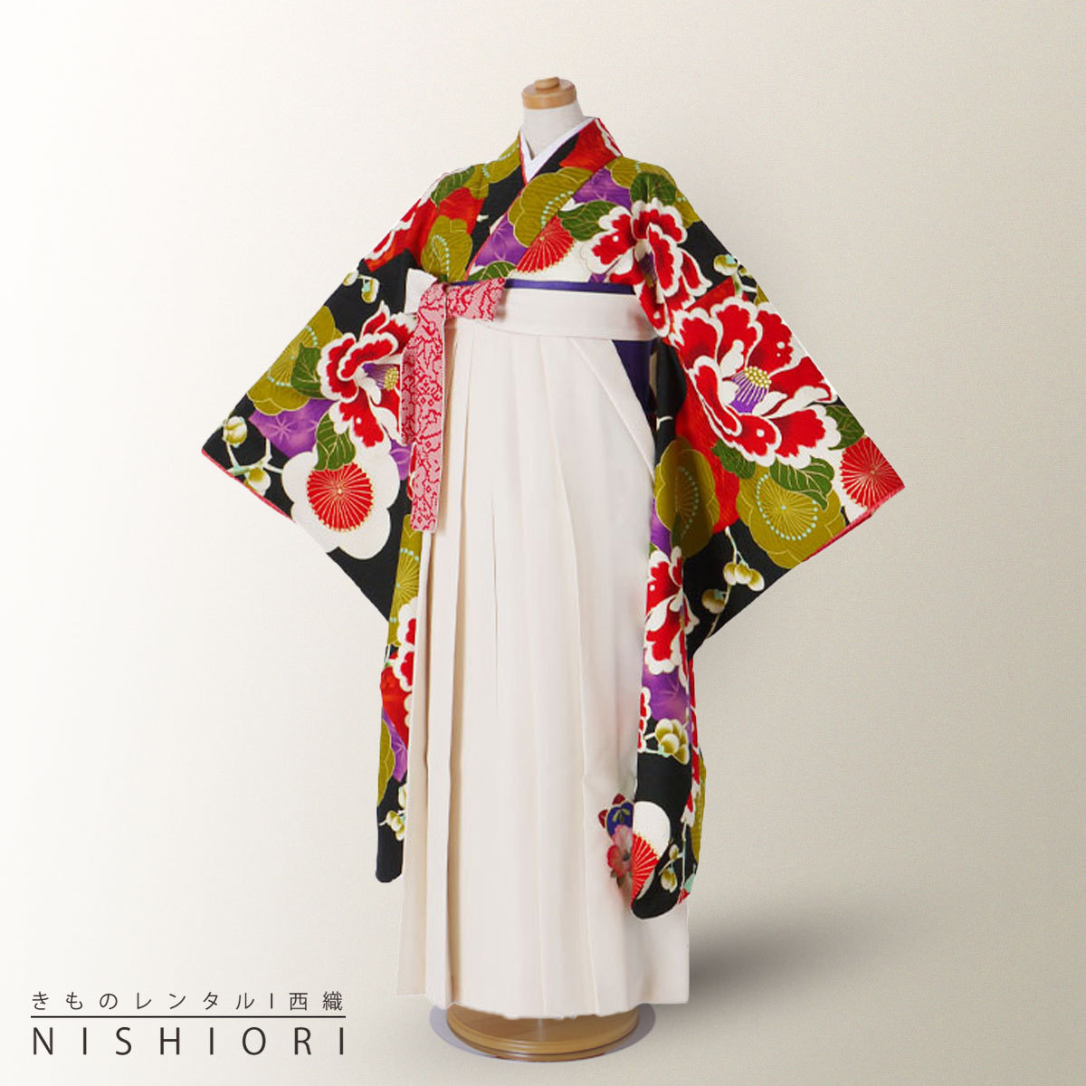 NISHIORI ジュニア 二尺袖 着物 袴 レンタル商品 九重 ブランド 往復