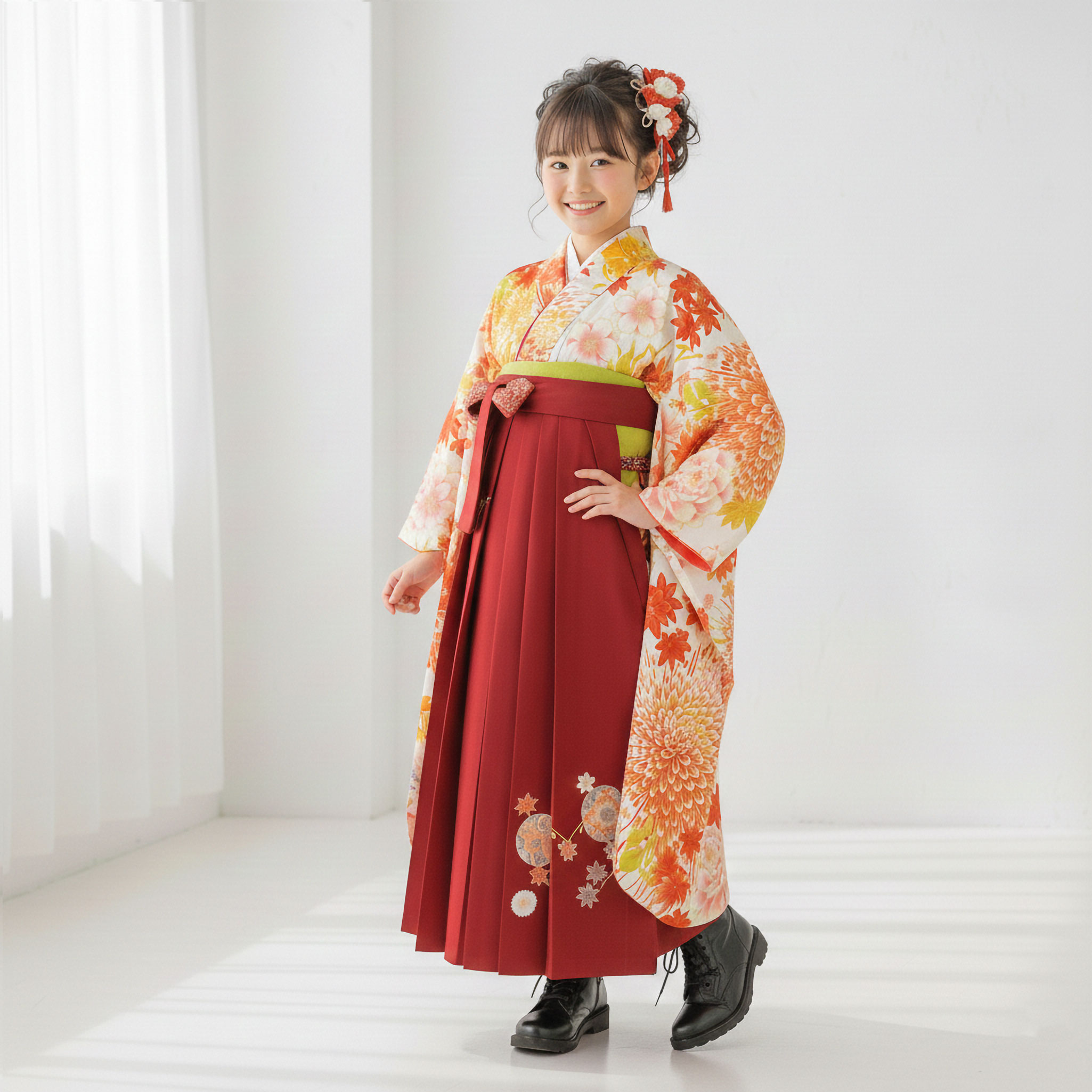 NISHIORI レンタル商品 ちはやふる × JAPAN STYLE 貸衣装 ジュニア 二