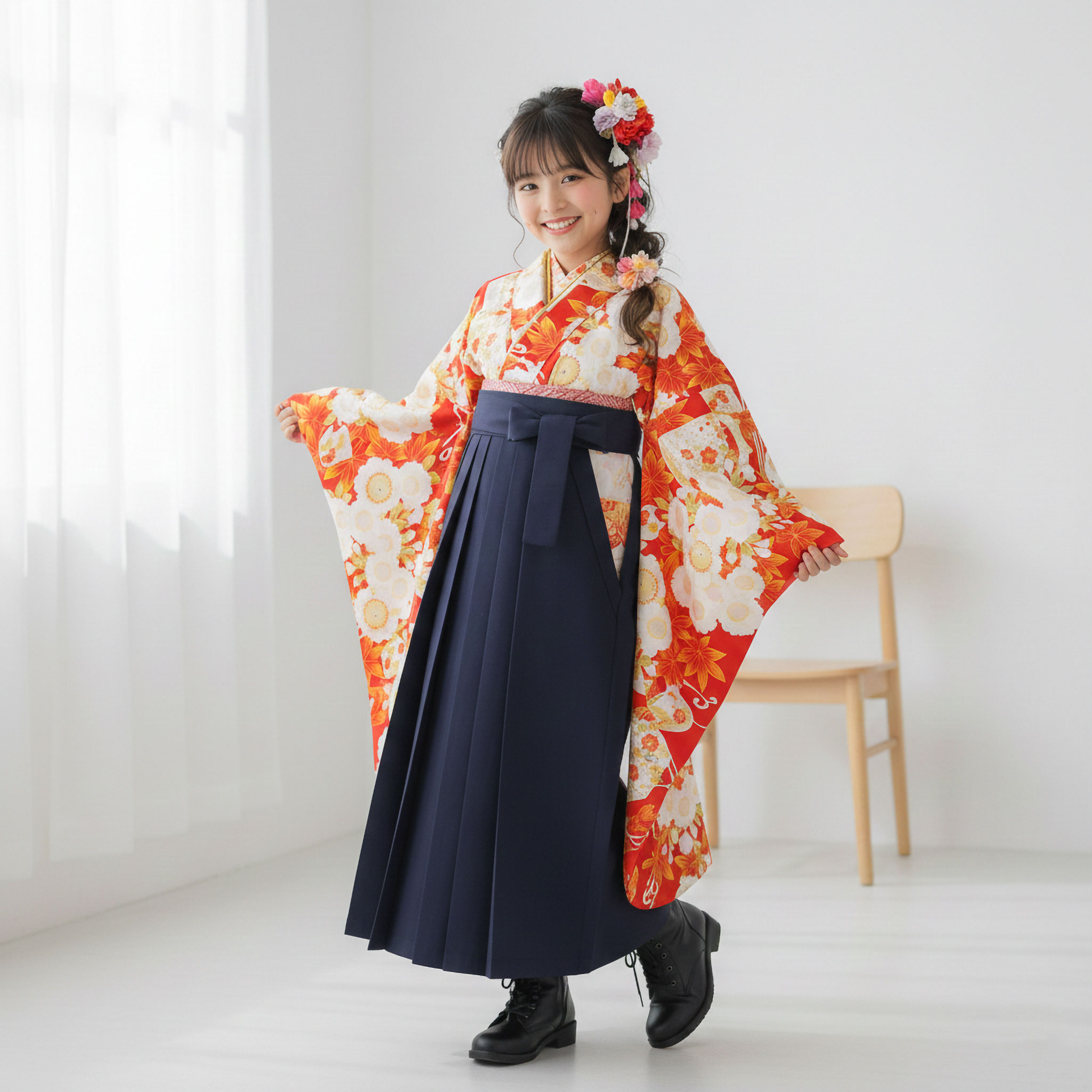 NISHIORI レンタル商品 ちはやふる × JAPAN STYLE 貸衣装 ジュニア 二