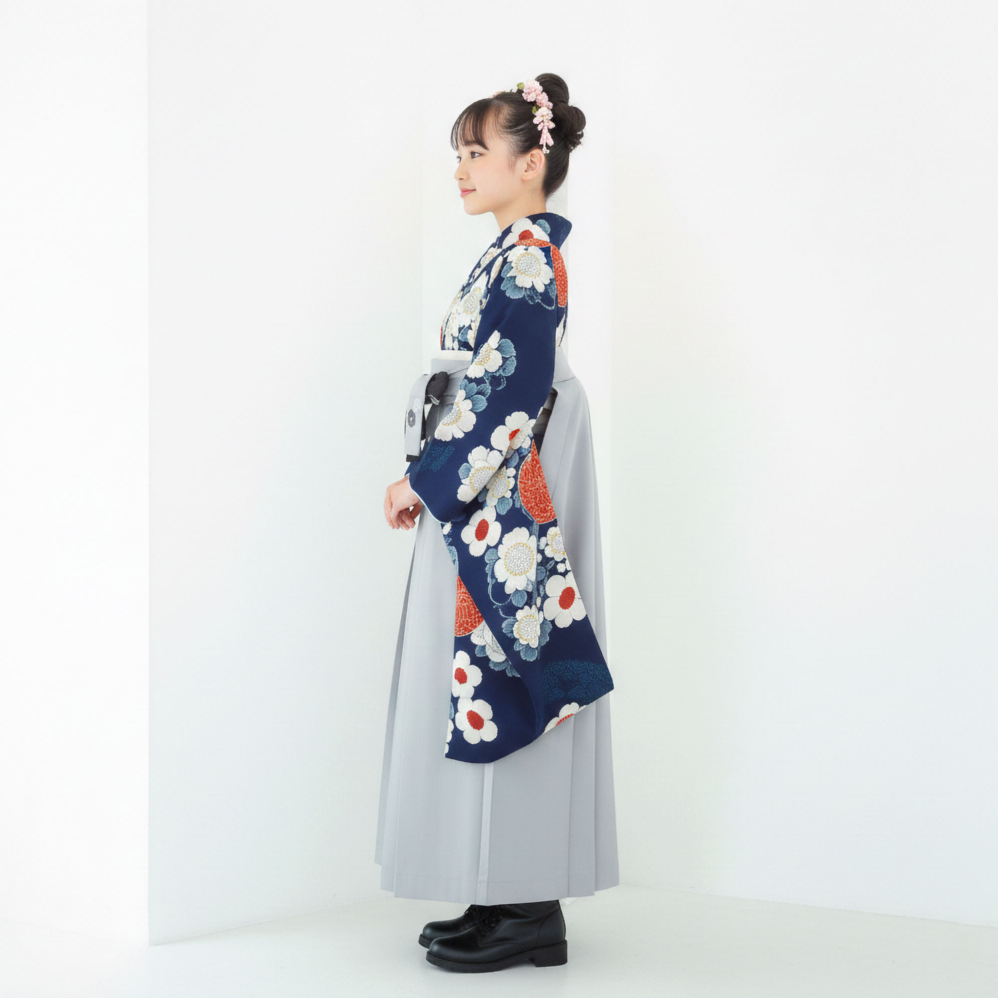 NISHIORI 九重 ブランド ジュニア 着物 袴 フルセット レンタル 十三