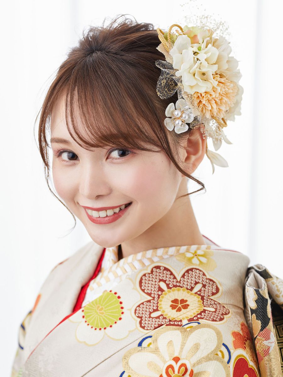デパート 送料無料 NISHIORI 髪飾り 卒業袴 振袖に 華やか チュール＆レース シェル その他
