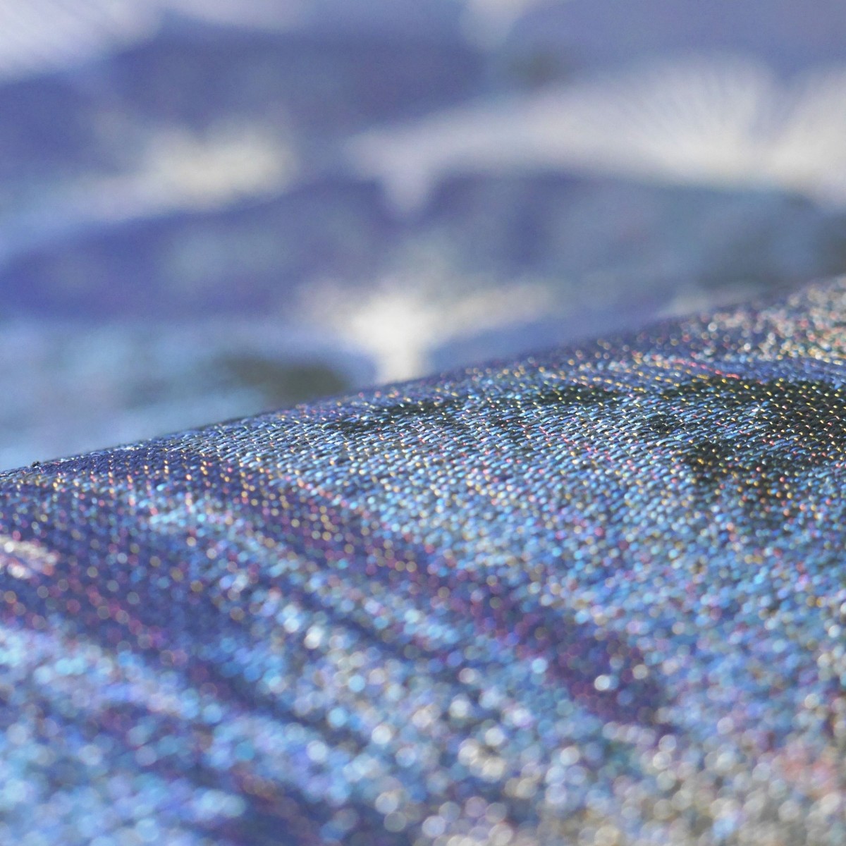 NISHIORI 袋帯 黒 紫 青 イチョウ柄 銀杏 西陣織 大光織物 お仕立て