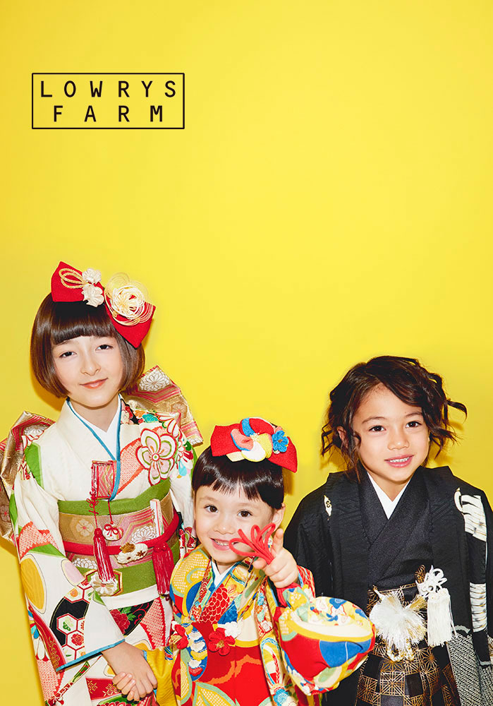 NISHIORI LOWRYS FARM 七五三 レンタル 女の子 3歳 着物 被布