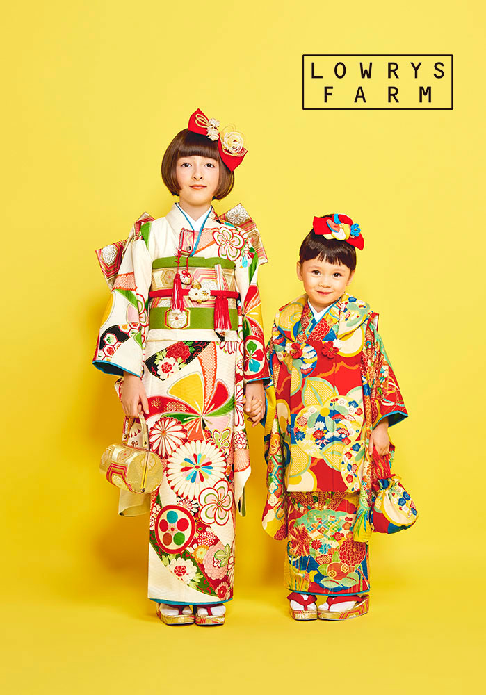 NISHIORI LOWRYS FARM 七五三 レンタル 女の子 3歳 着物 被布