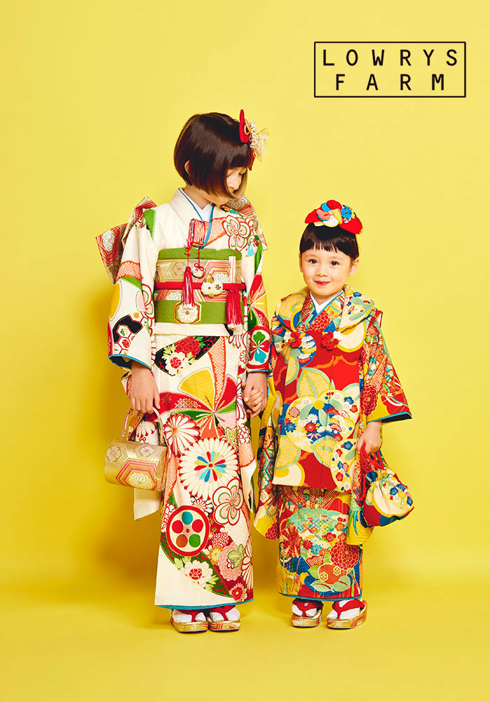 NISHIORI LOWRYS FARM 七五三 レンタル 女の子 3歳 着物 被布