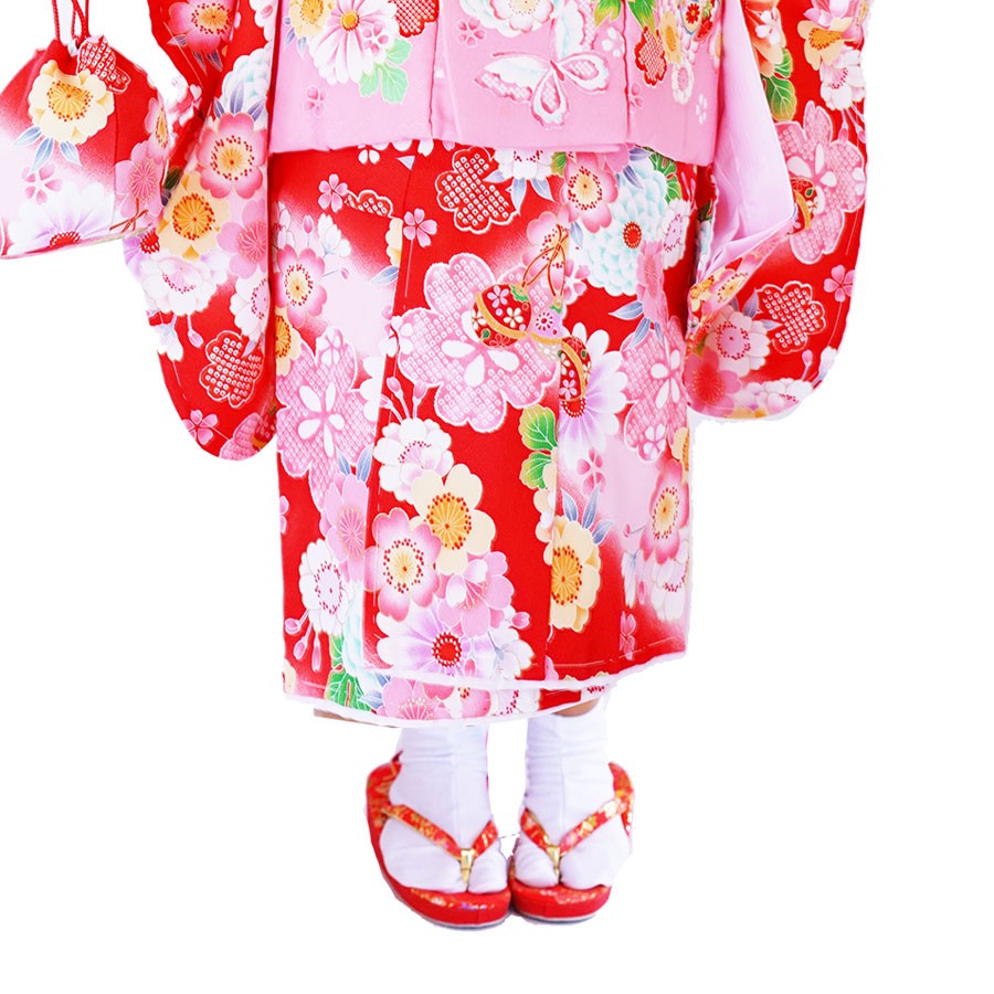 NISHIORI 7歳用 レンタル商品 3歳の七五三 女の子 被布コート 着物