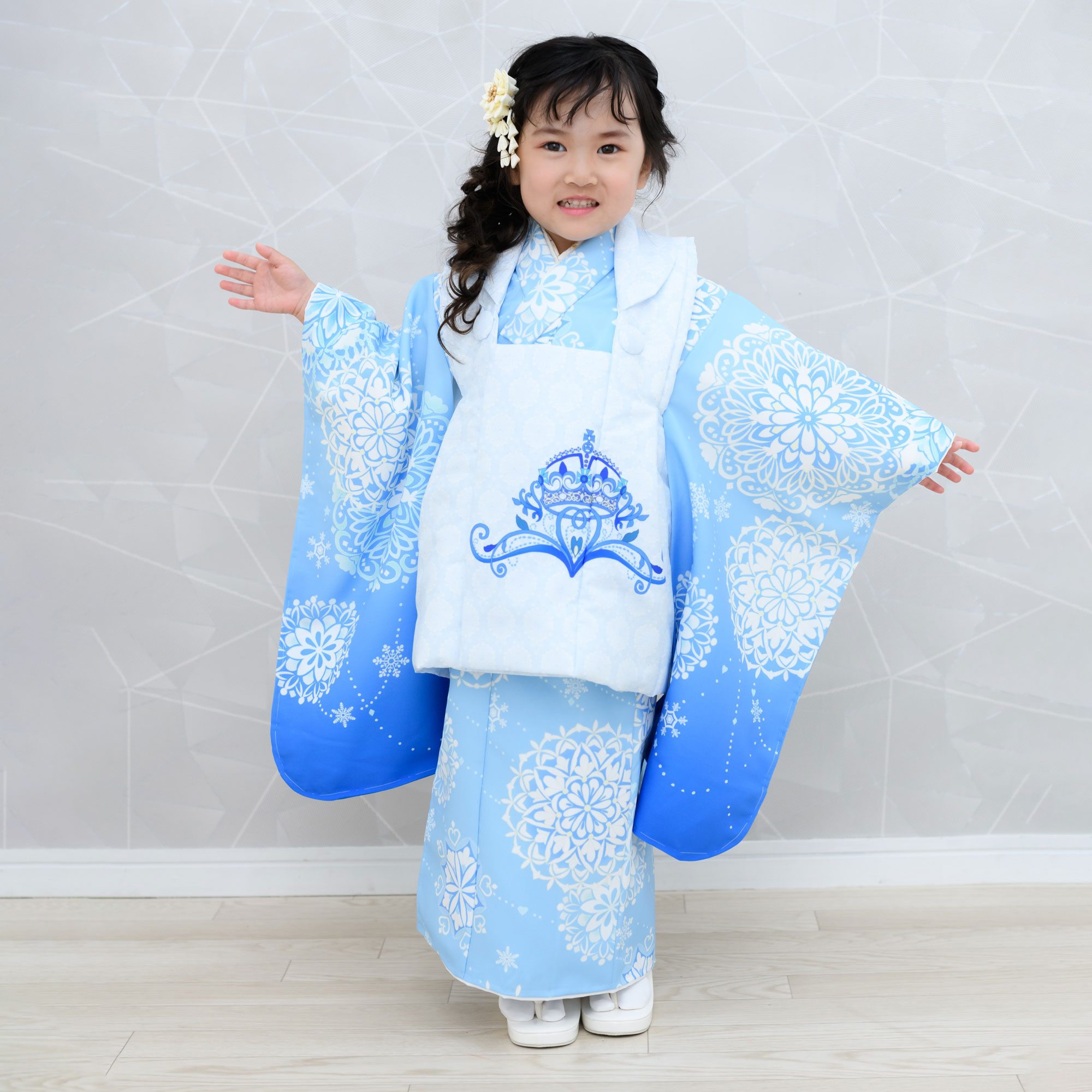 NISHIORI 京wakka 七五三 レンタル 女の子 3歳 着物 被布 753