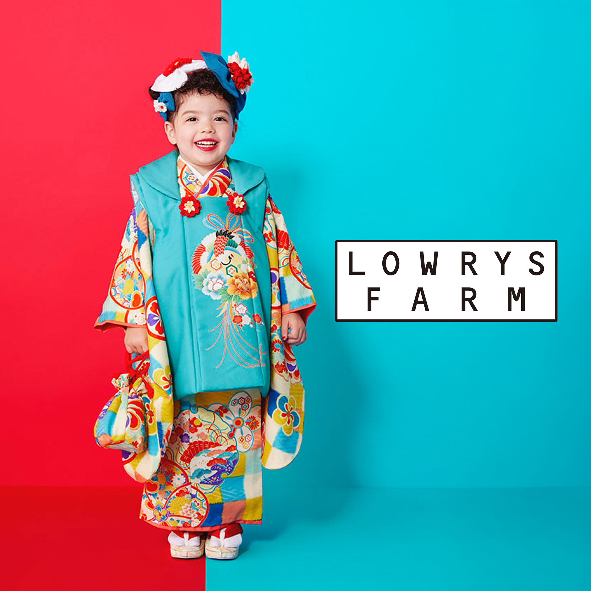NISHIORI LOWRYS FARM 七五三 レンタル 女の子 3歳 着物 被布コート