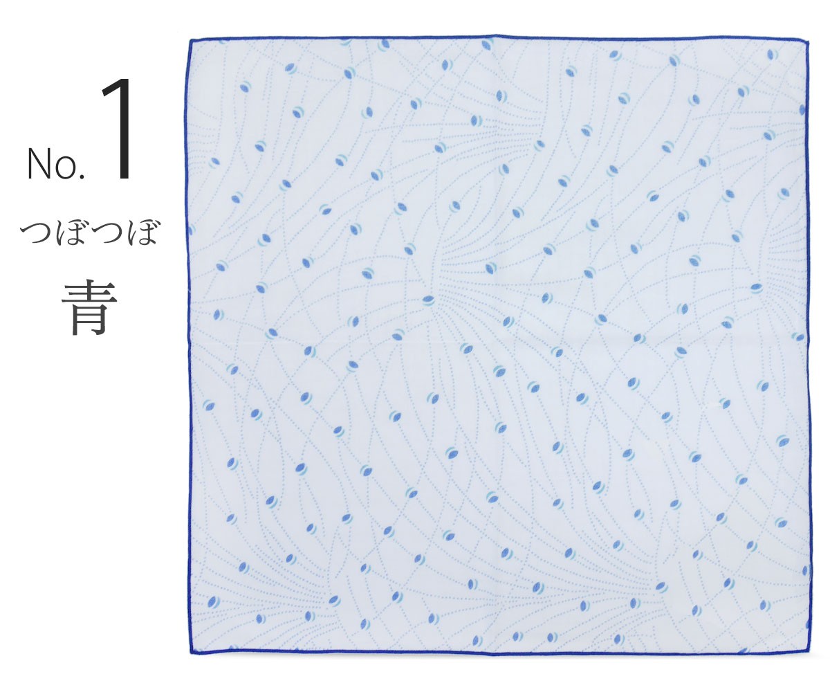 NISHIORI 綿100% 二重ガーゼ ハンカチ 伊勢型紙 日本製 選べる6柄