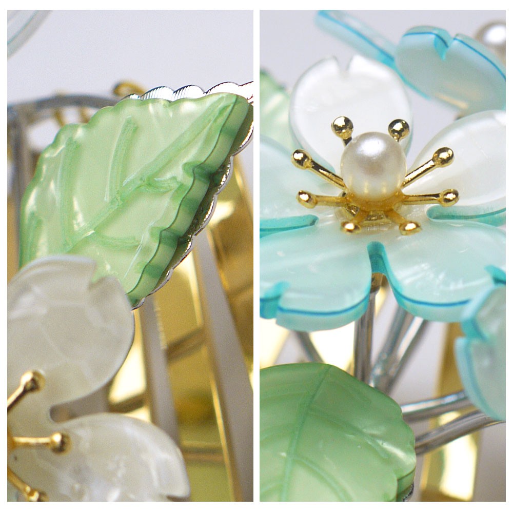 NISHIORI 【在庫処分】二本差し 髪飾り 高級 かんざし 可動タイプ