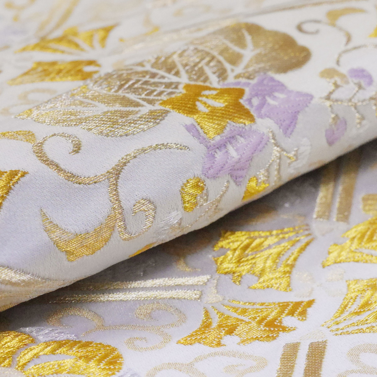 NISHIORI フォーマル 袋帯 古典 唐草 クリーム 金 小杉織物 お仕立て