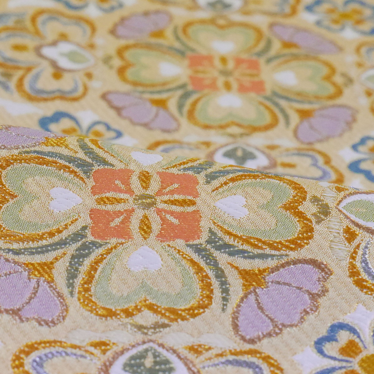 NISHIORI フォーマル 袋帯 古典 唐草 クリーム 金 小杉織物 お仕立て