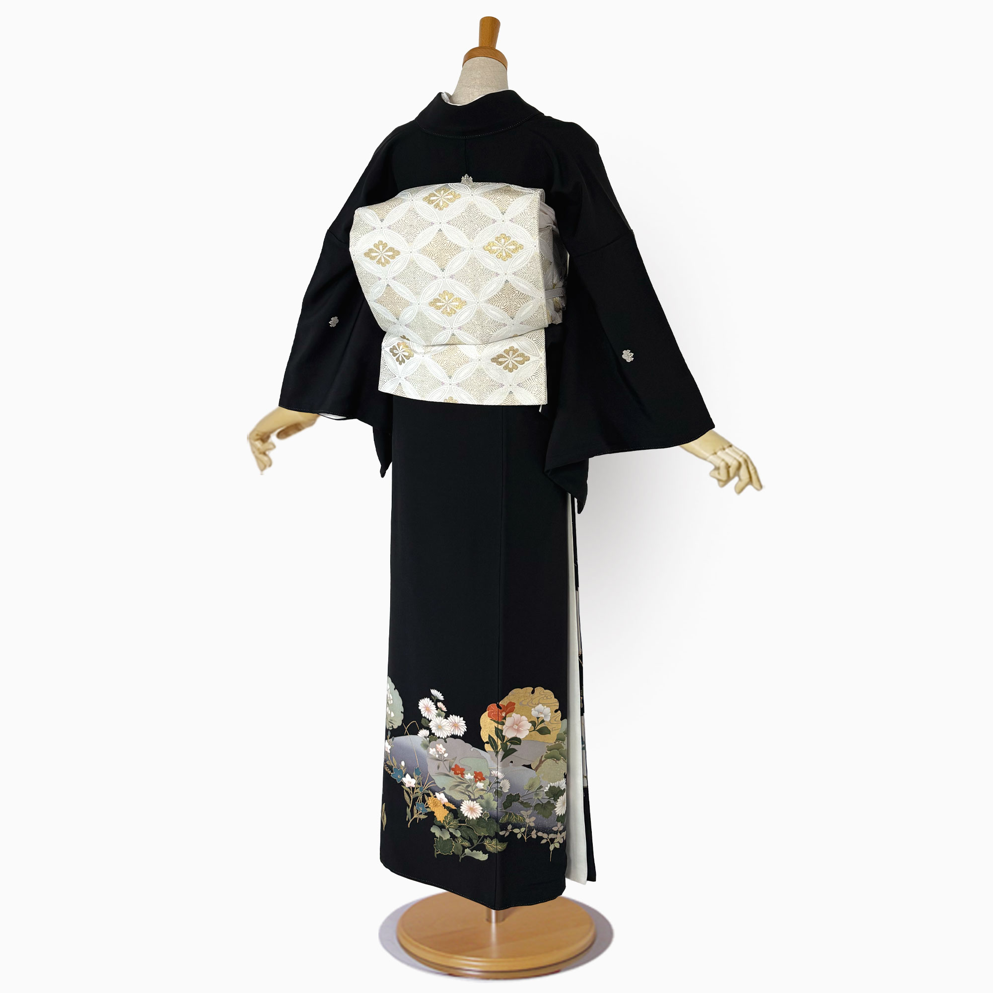 NISHIORI 【レンタル】黒留袖 フルセット 五三桐 正絹 礼装 結婚式