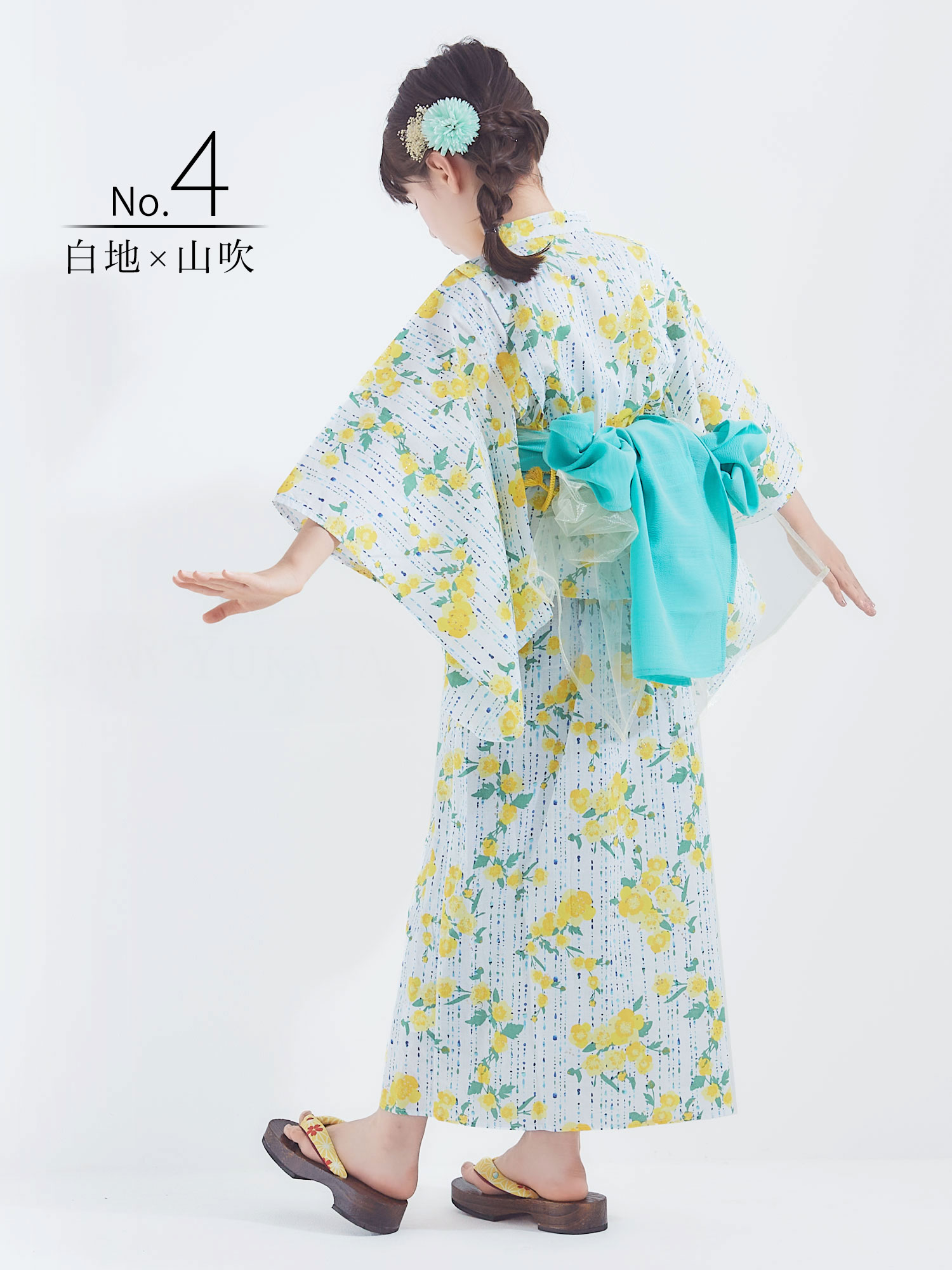 ◎花柄2wayセパレート浴衣 3点セット(キャミワンピース・羽織り