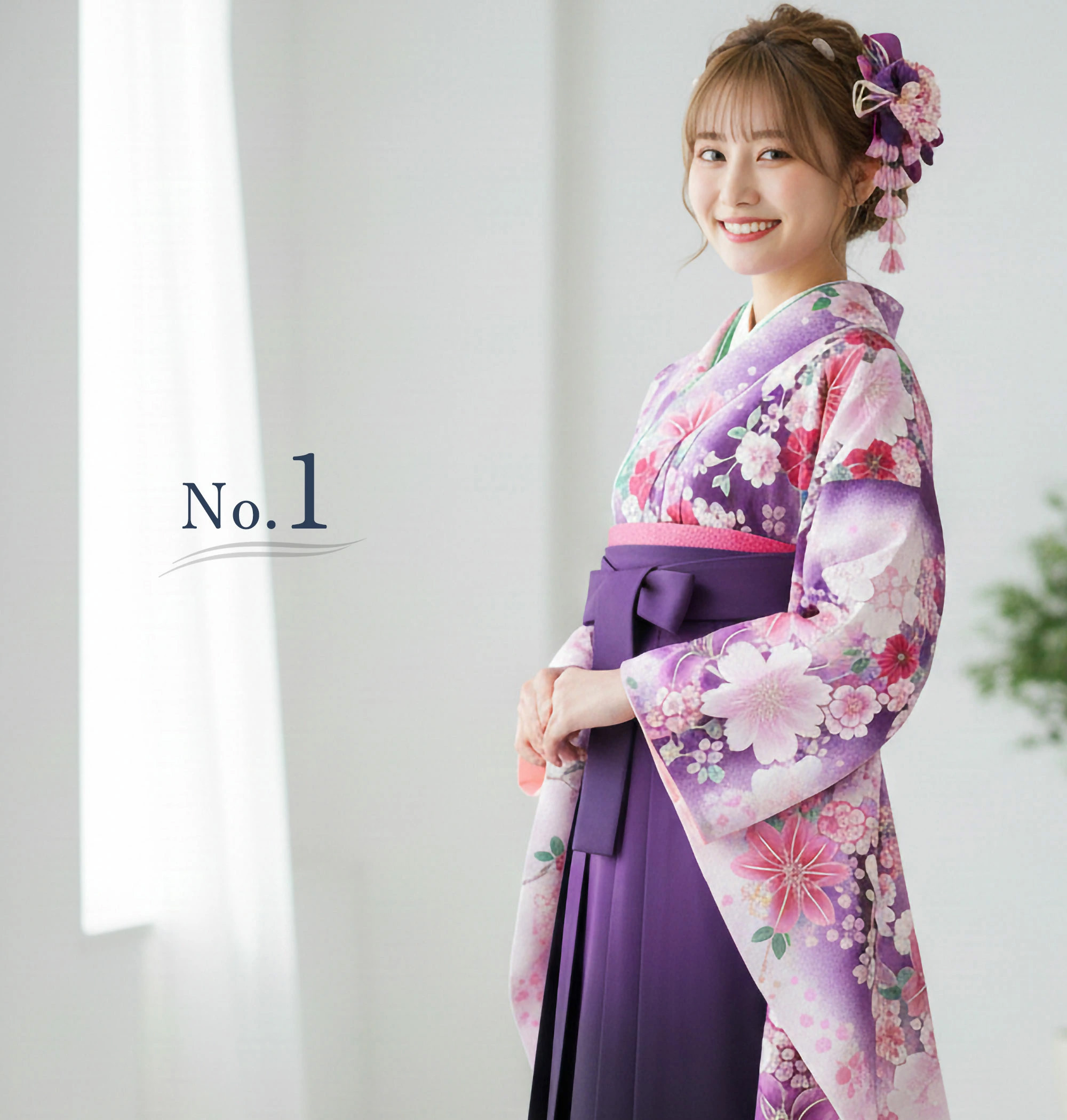 NISHIORI 二尺袖 着物 袴 フルセット レンタル 選べる5柄 貸衣装 卒業