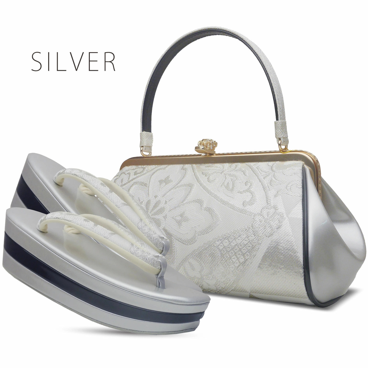 NISHIORI 草履バッグセット フォーマル 高級 ハイクラス 正絹 帯地