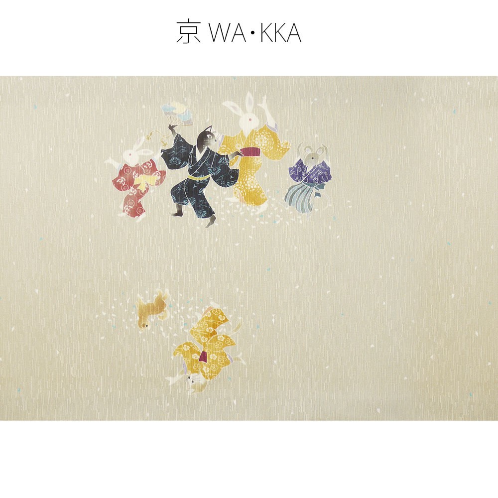 wakka 京袋帯 「ええじゃないか」京 wa・kka ブランド 高級 シルク帯