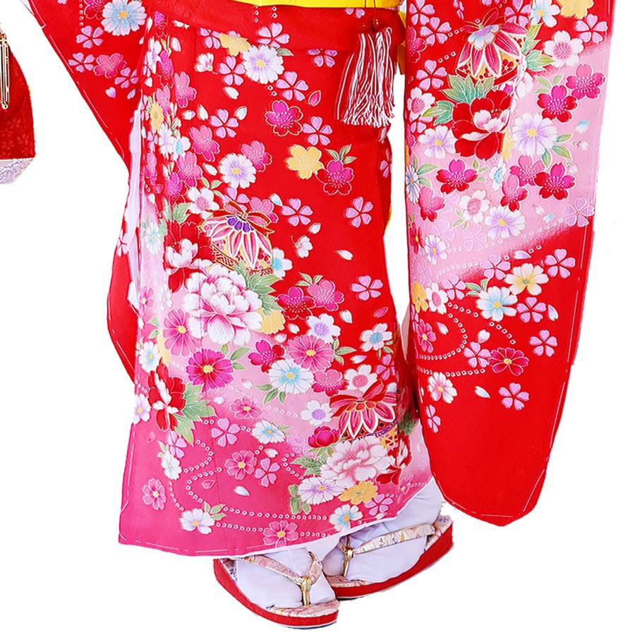 NISHIORI 爆買 花ひめ 正絹 レンタル商品 7歳の七五三 女の子 四つ身