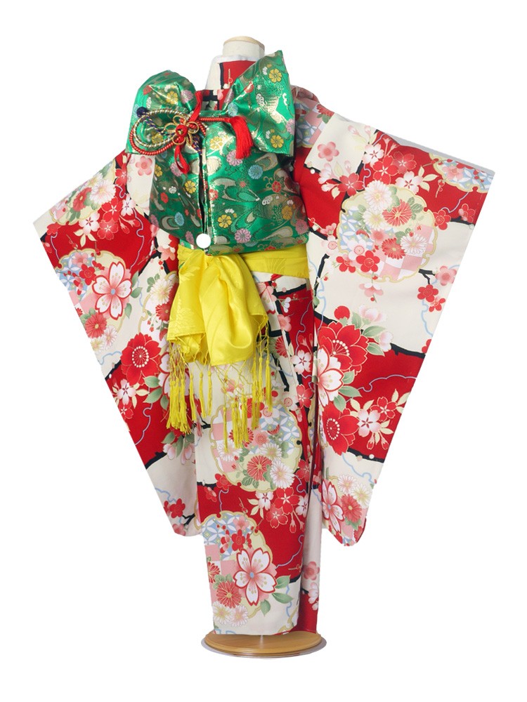 NISHIORI From KYOTO レンタル商品 7歳の七五三 女の子 四つ身 着物 帯