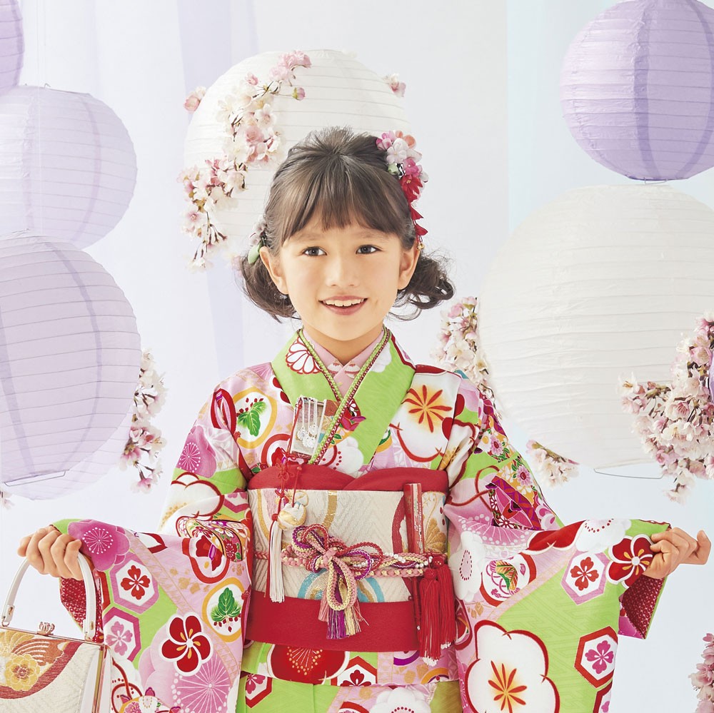 NISHIORI 式部浪漫 レンタル商品 7歳の七五三 女の子 四つ身 着物 帯