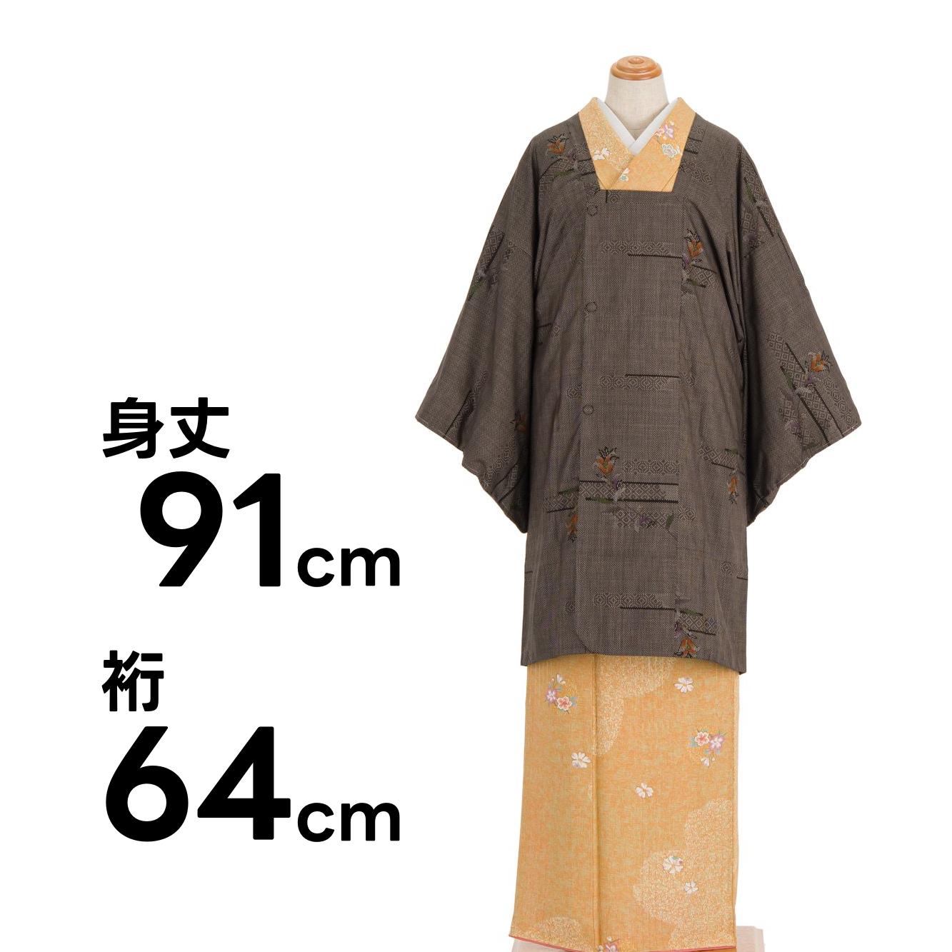 道行コート　大島紬　小花