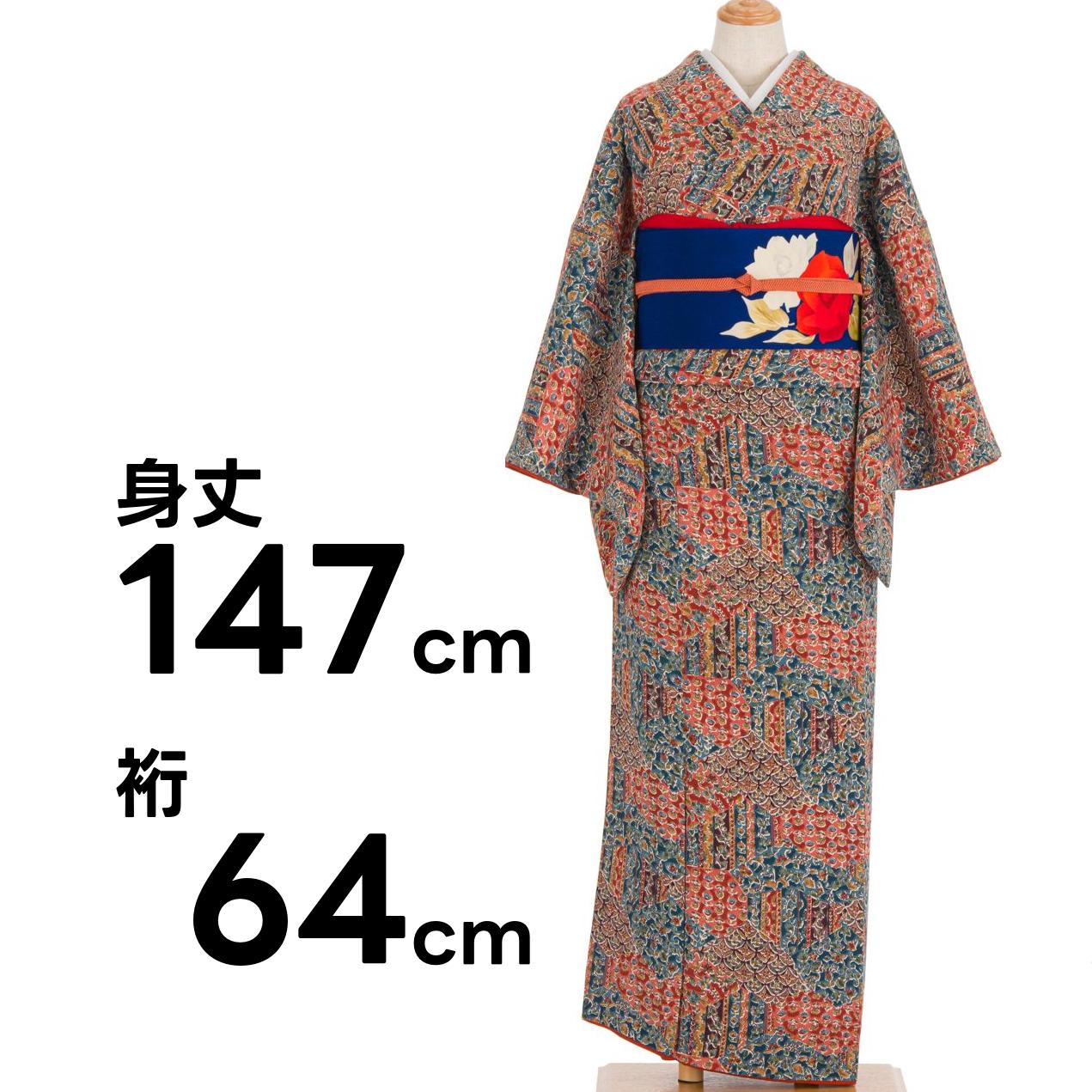 切り嵌め取りに更紗文様