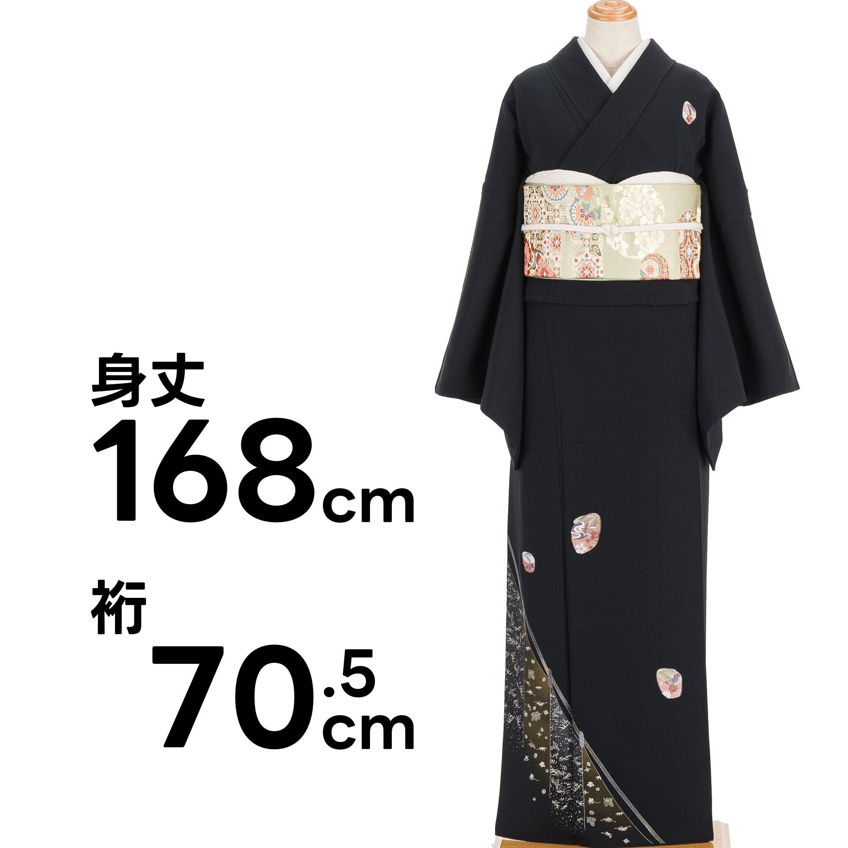 訪問着　刺繍のぽっくり　トールサイズ　裄長