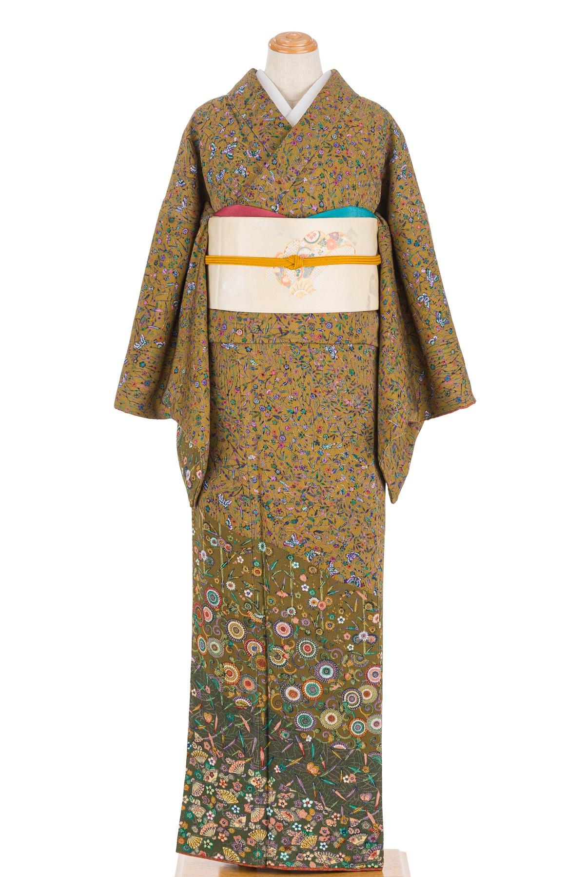 7626■　ややスリム　肩裾模様　紅型訪問着　美品 紅型訪問着のおすすめ人気商品一覧 通販 - Yahoo!ショッピング