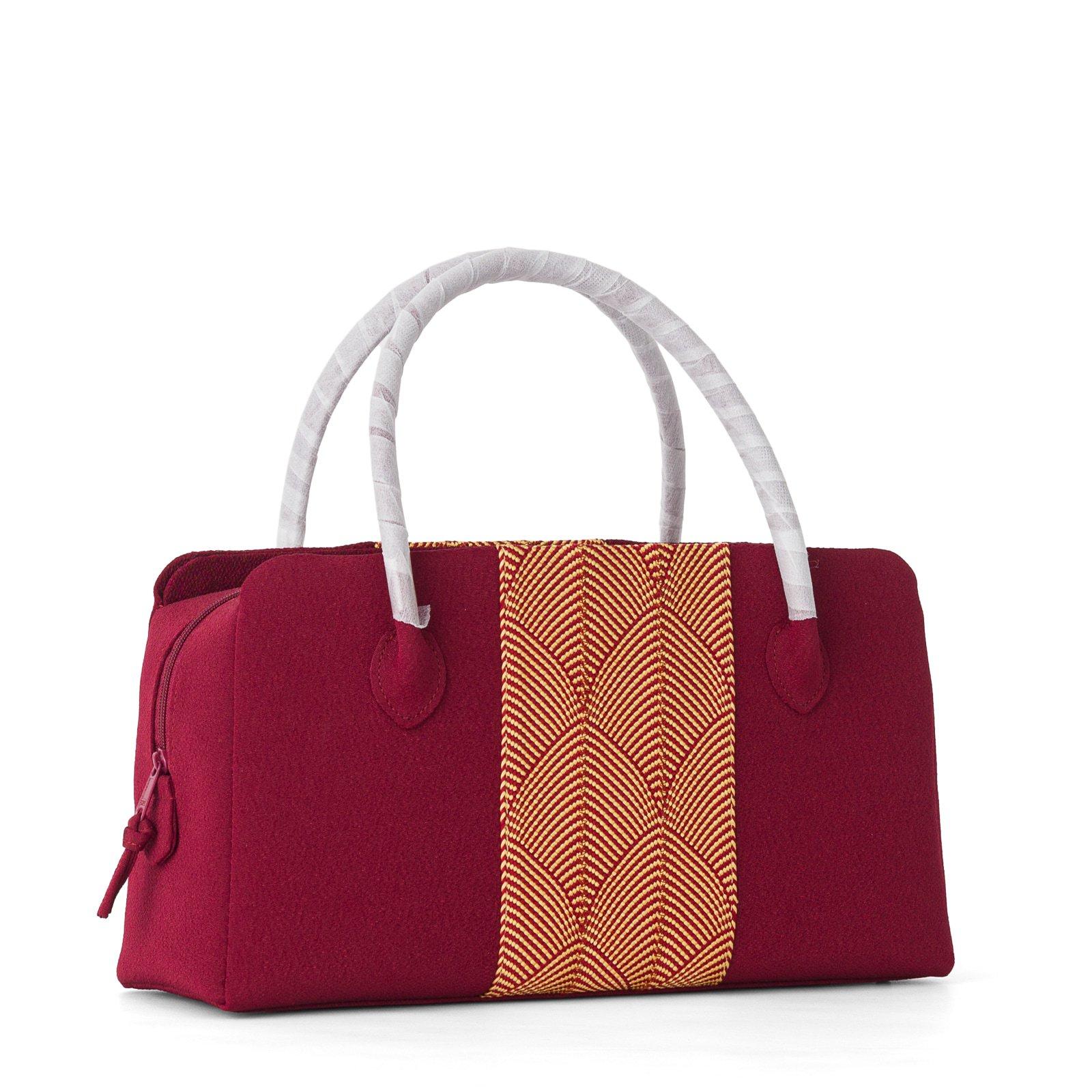 五嶋紐　利休バッグ　ボルドー