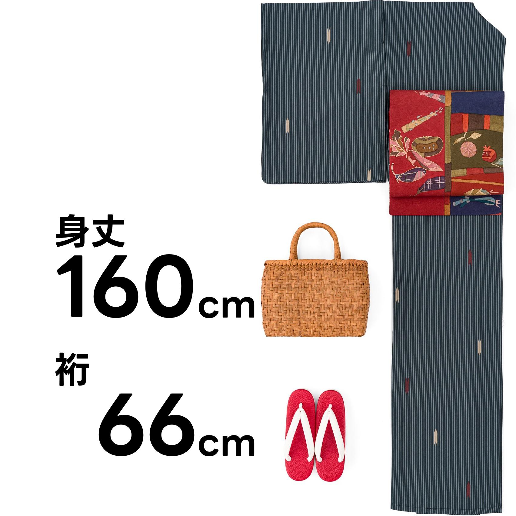 M】新品 単衣 洗える着物 縞と矢羽 : 新品・リユース着物の通販 からん