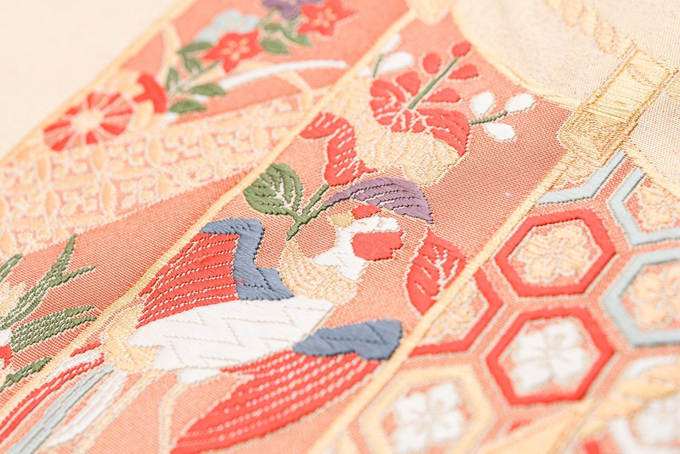 袋帯●幔幕に花と蝶_画像4