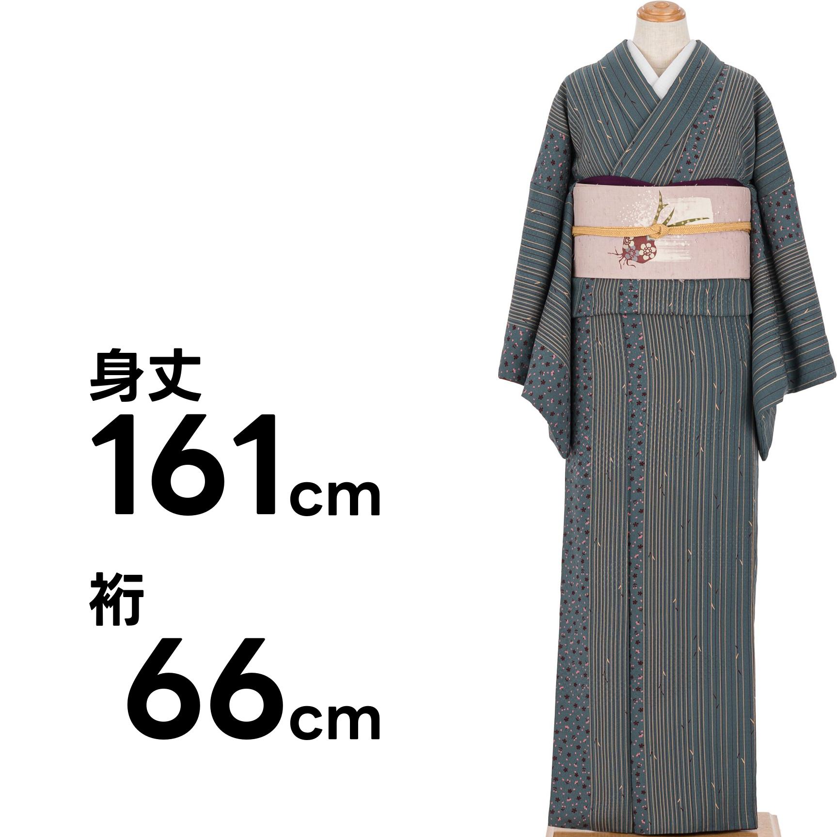 細い縞と小桜 : 新品・リユース着物の通販 からん Yahoo!店 - 通販 